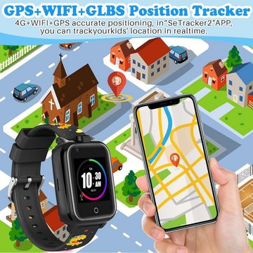 OKYUK IP68 wasserdicht mit GPS, und Smartphone-Tracker Kinder's Smartwatch (2,36 Zoll), Mit herausragenden Funktionen, bestem Design & eleganter Optik