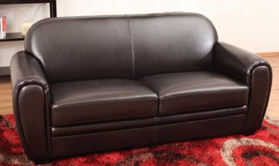 JVmoebel Sofa Sofa Couchen Sitzer Set Sofa Polster Couch 3tlg Sessel Ledersofa, Made in Europe Braun
