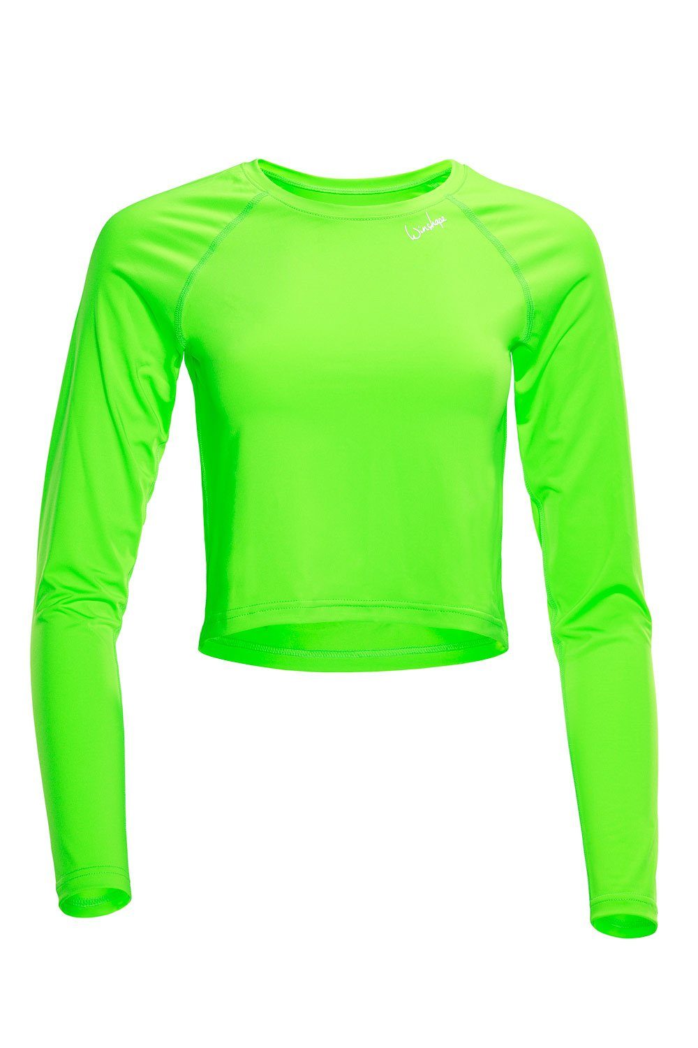 Winshape Langarmshirt AET116 Cropped Functional Light neon grün | Rundhalsshirts