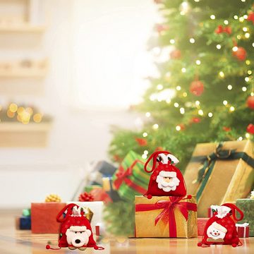 Vaxiuja Dekohänger 3 Stück Weihnachtsgeschenktüten, süße Weihnachtsgeschenkpuppen