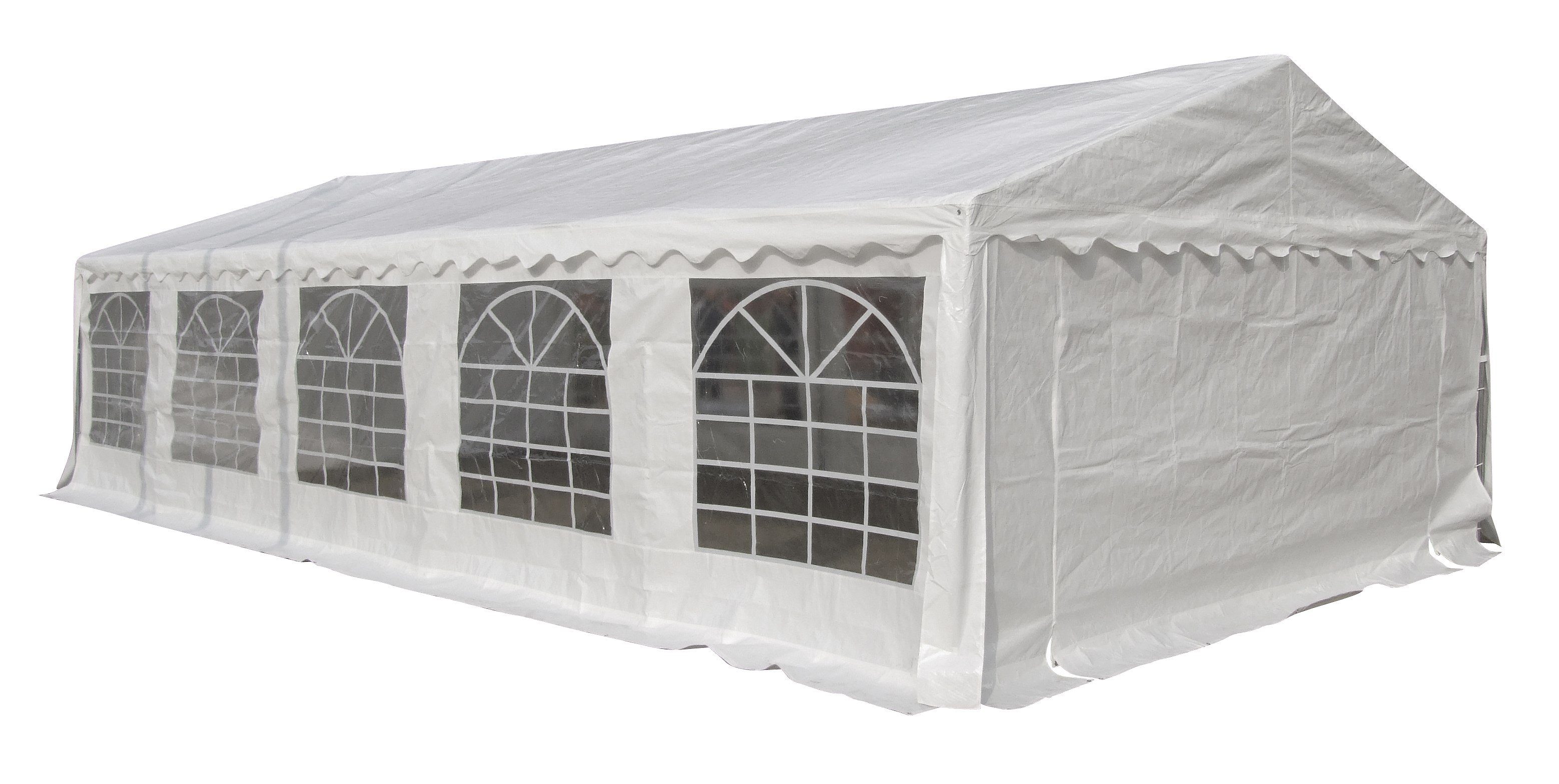 ebuy24 Relaxliege, Gartenliege Jones Pavillon, Partyzelt 5x10 M, weiss.