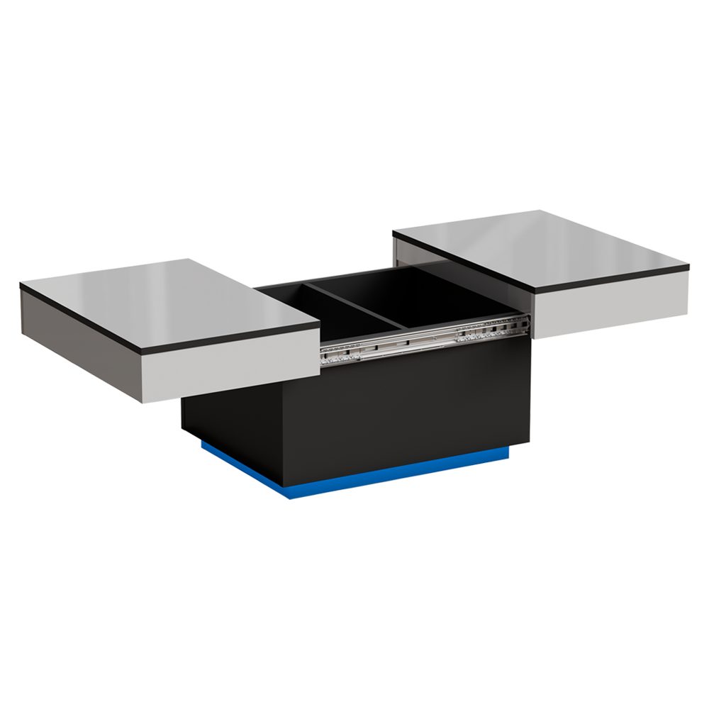 TWSOUL Couchtisch Wohnzimmertisch mit 2 Stauräume, Beistelltisch, Sofatisch