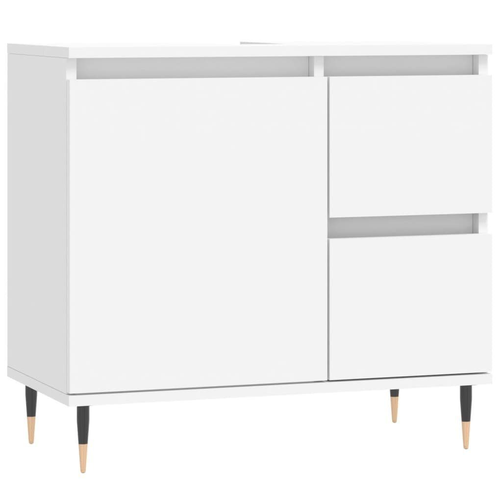 (1-St) cm 65x33x60 Weiß vidaXL Badschrank Holzwerkstoff Badezimmerspiegelschrank