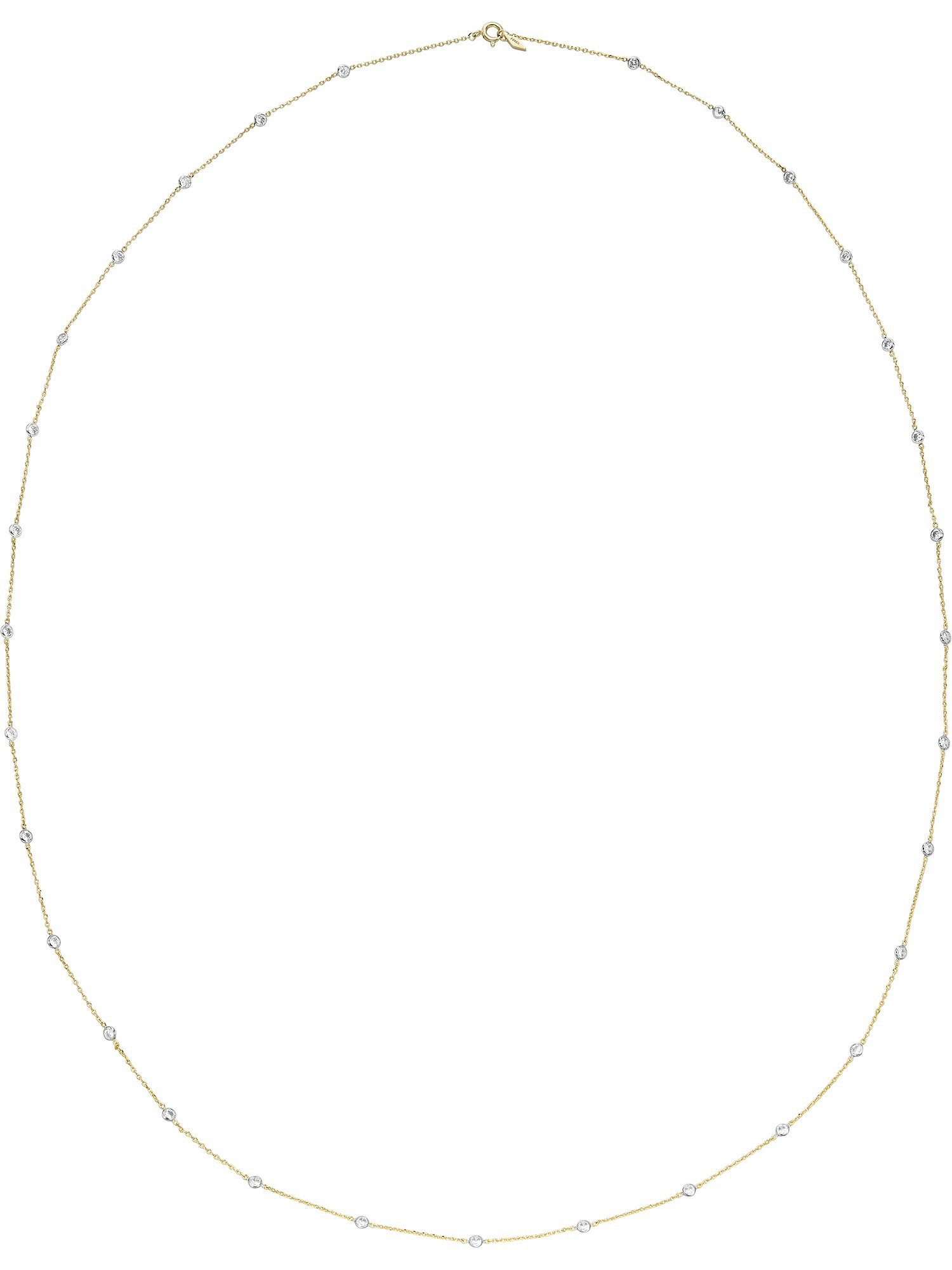 Collier Fossil Damen-Kette Metall Zirkonia