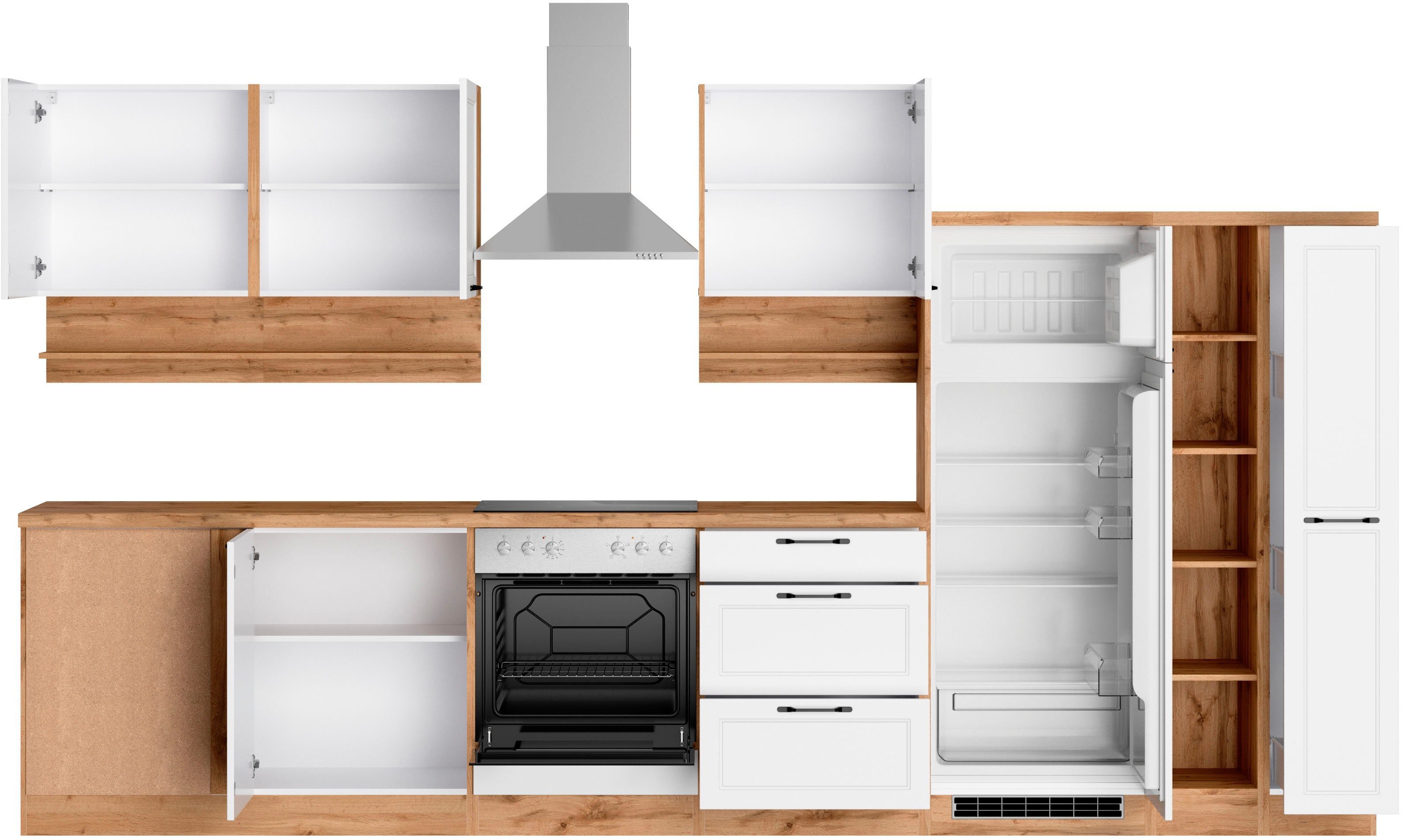 KOCHSTATION Winkelküche KS-Lana, Stellbreite 240/360 cm, wahlweise mit oder ohne E-Geräte