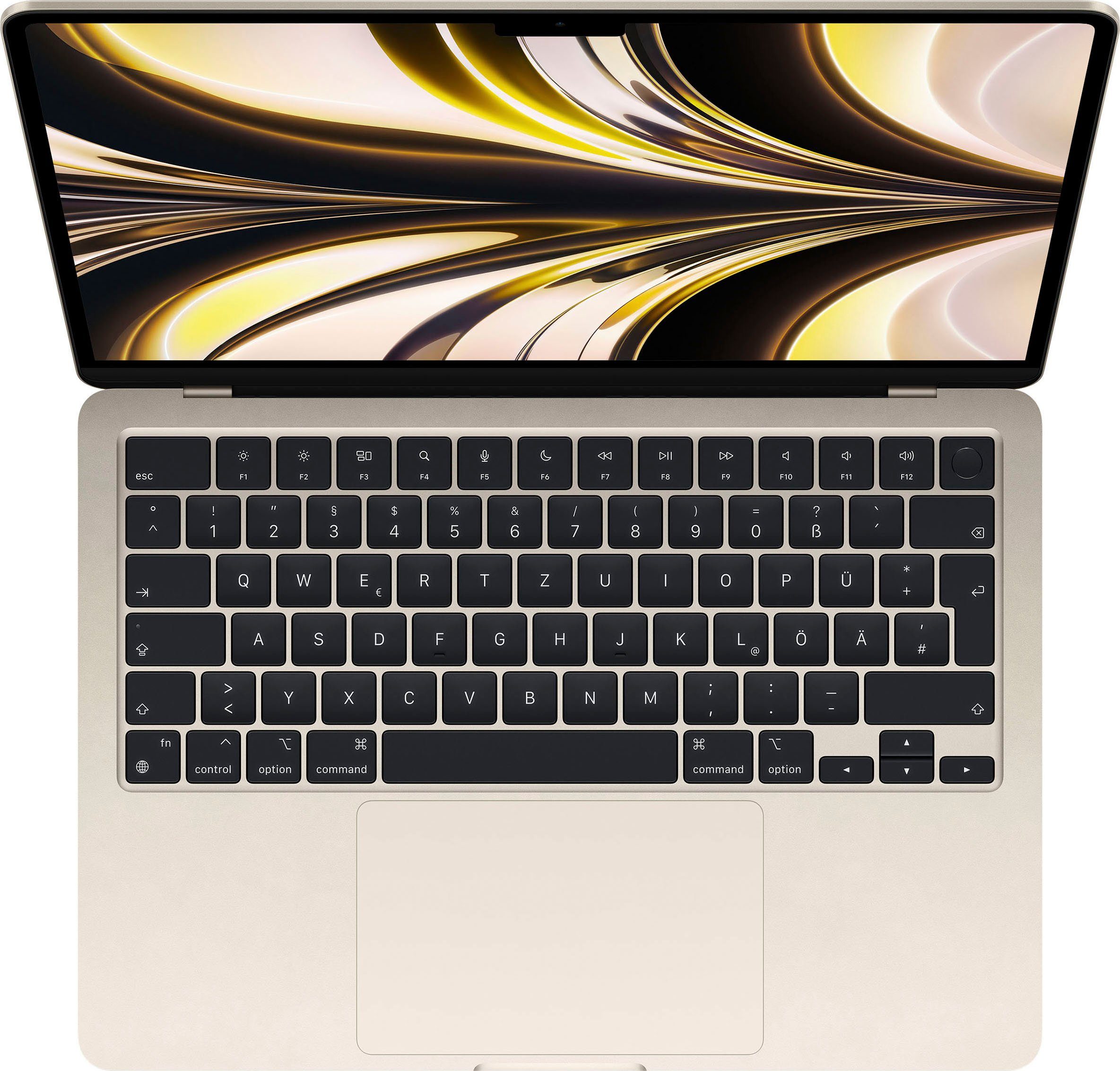 GB Air CPU, 8-Core Starlight Apple MacBook Apple cm/13,6 (34,46 Zoll, SSD) 512 Notebook M2,