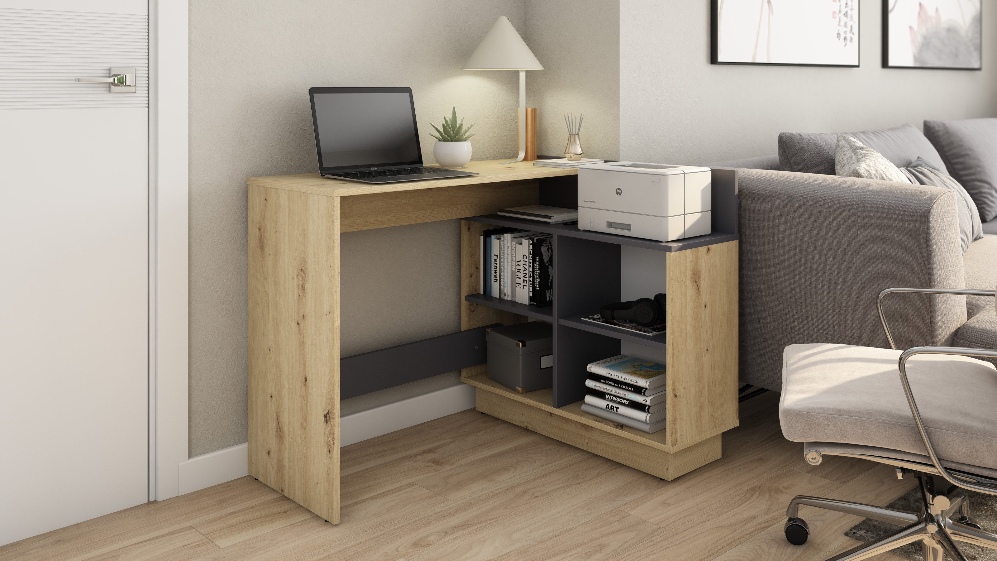 byLIVING Eckschreibtisch Bern, platzsparender Schreibtisch, rechts und link günstig online kaufen