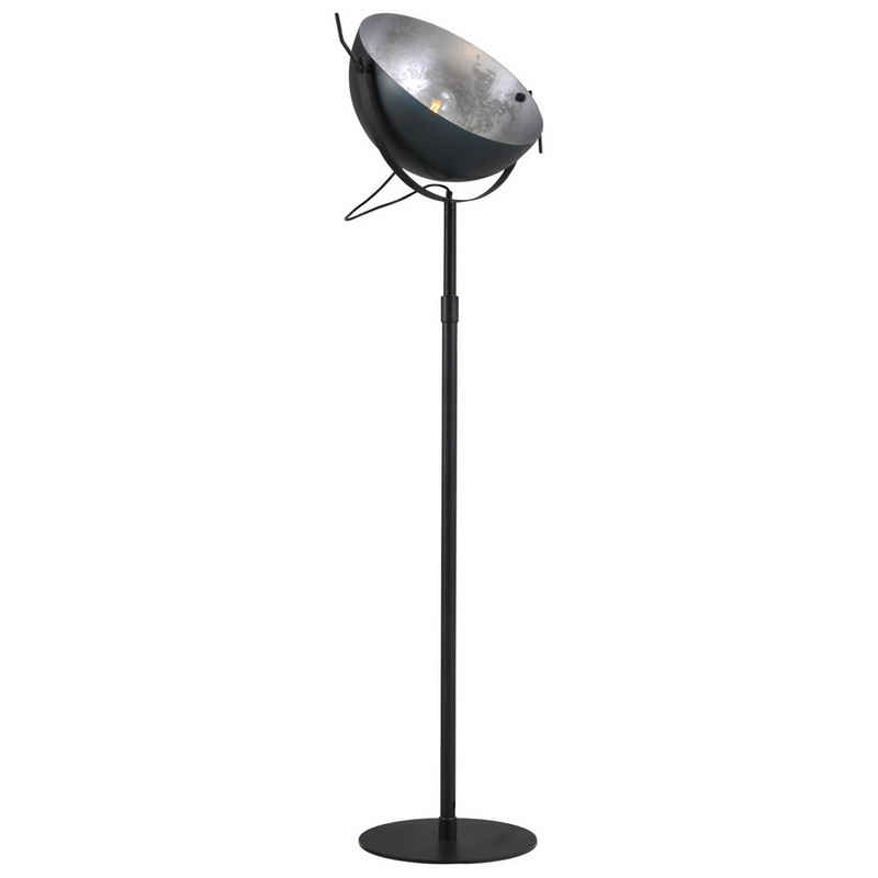 Licht-Erlebnisse Stehlampe LARINO, ohne Leuchtmittel, Stehleuchte 175 cm Schwarz Metall E27 Industrial Standleuchte