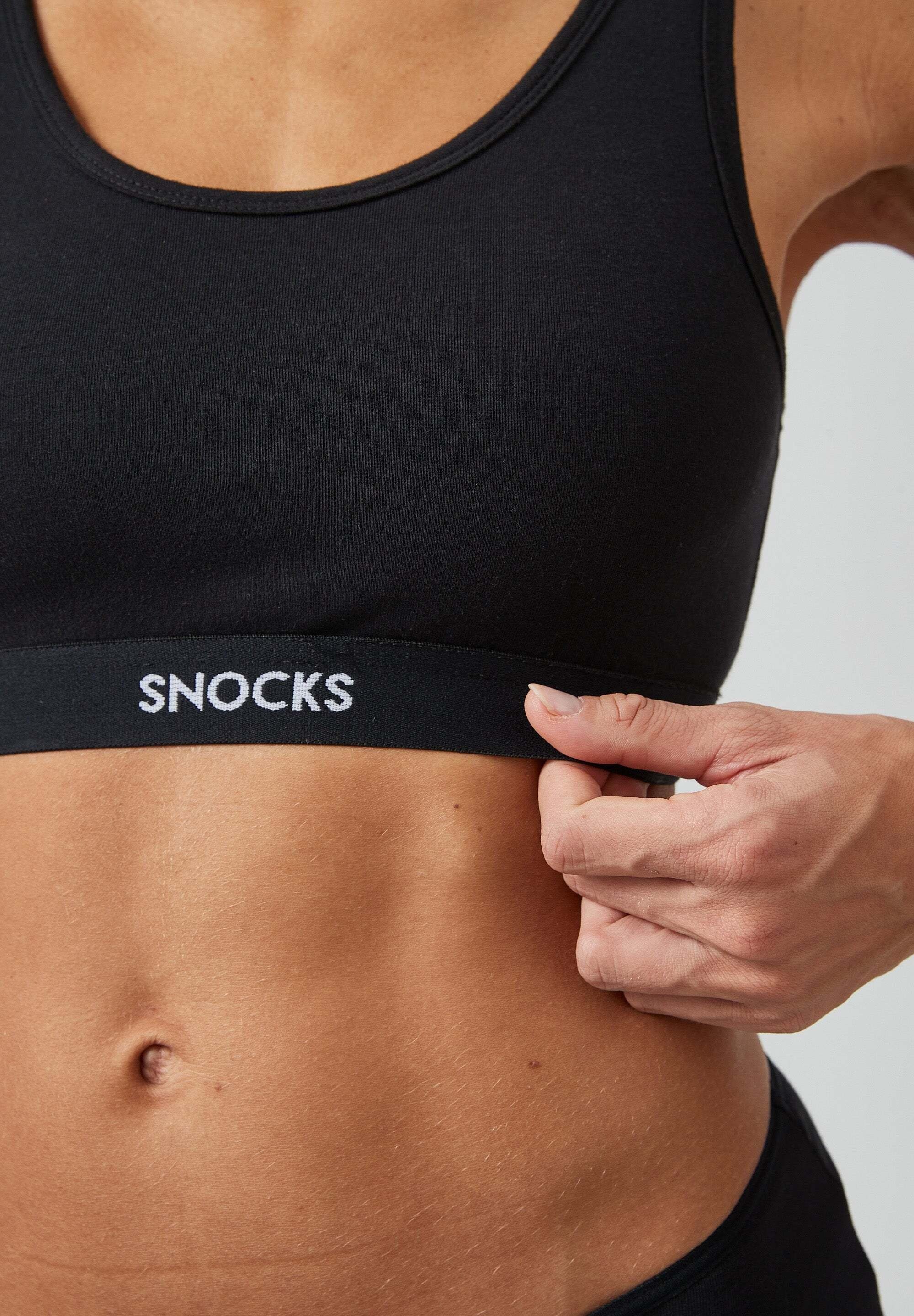 SNOCKS Bustier Soft BH (1-tlg) aus Bio Baumwolle, breite Träger für maximalen Komfort
