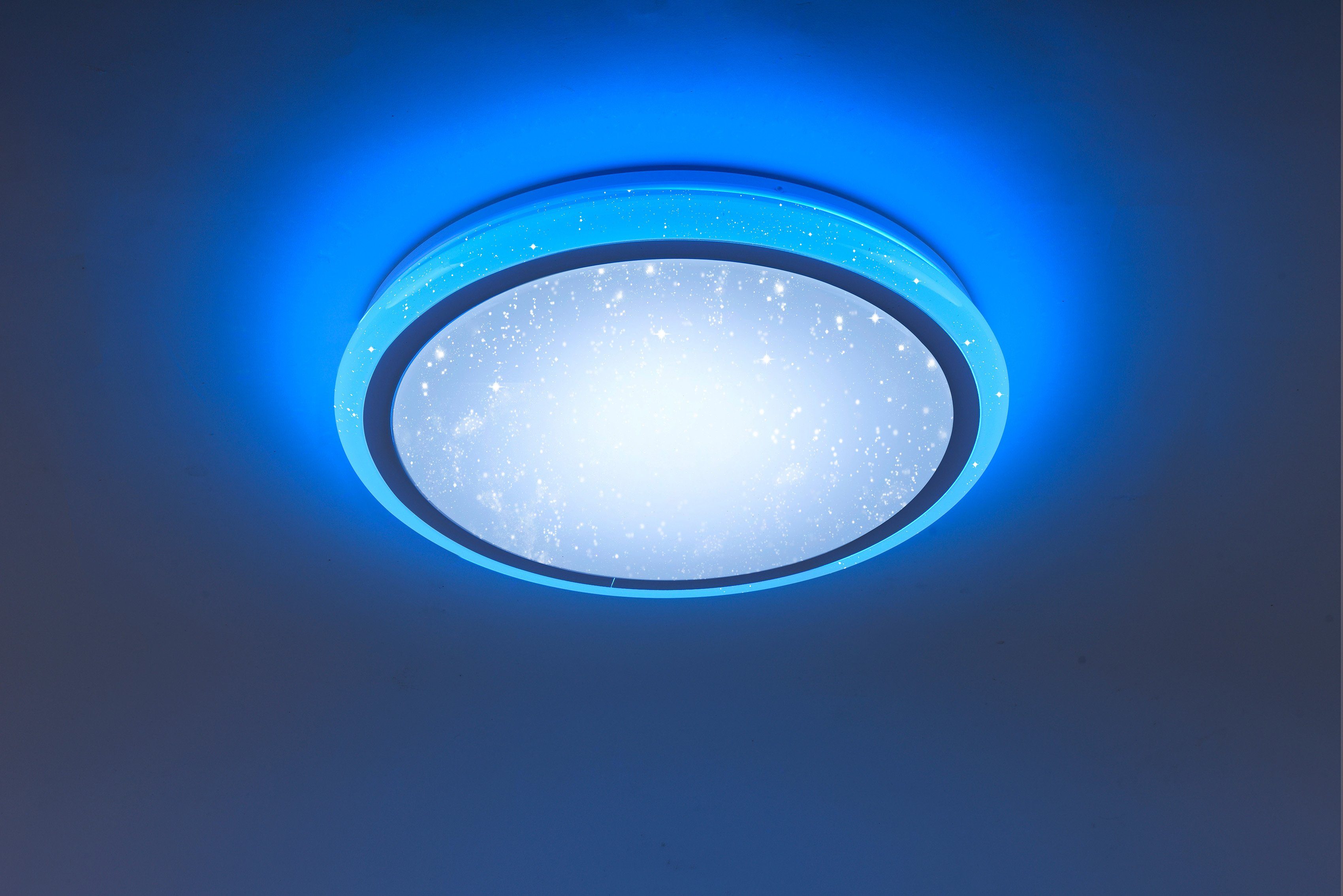 Leuchten Direkt LED Neutralweiß, LUISA, Farbsteuerung, LED LED Kaltweiß, Deckenleuchte Dimmfunktion, integriert, Farbwechsel, fest getrennt Deckenlampe Memoryfunktion, Warmweiß, Farbwechsler, schaltbar