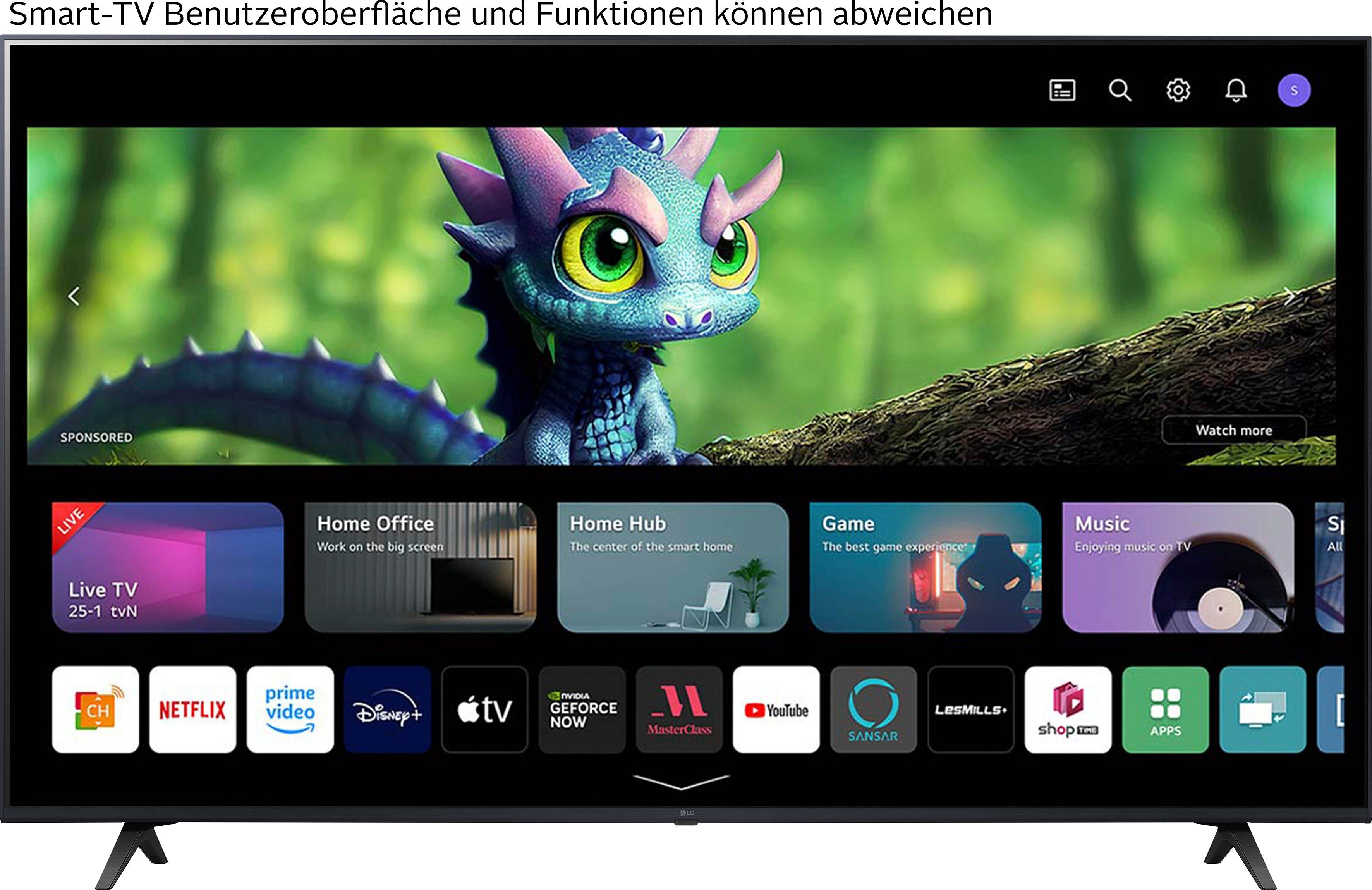 UHD,α5 cm/75 Pro,Filmmaker HD, Gen6 Sound Smart-TV, AI-Prozessor,HDR10,AI 4K Ultra 4K Zoll, 75UR80006LJ LG LED-Fernseher (189 Mode)