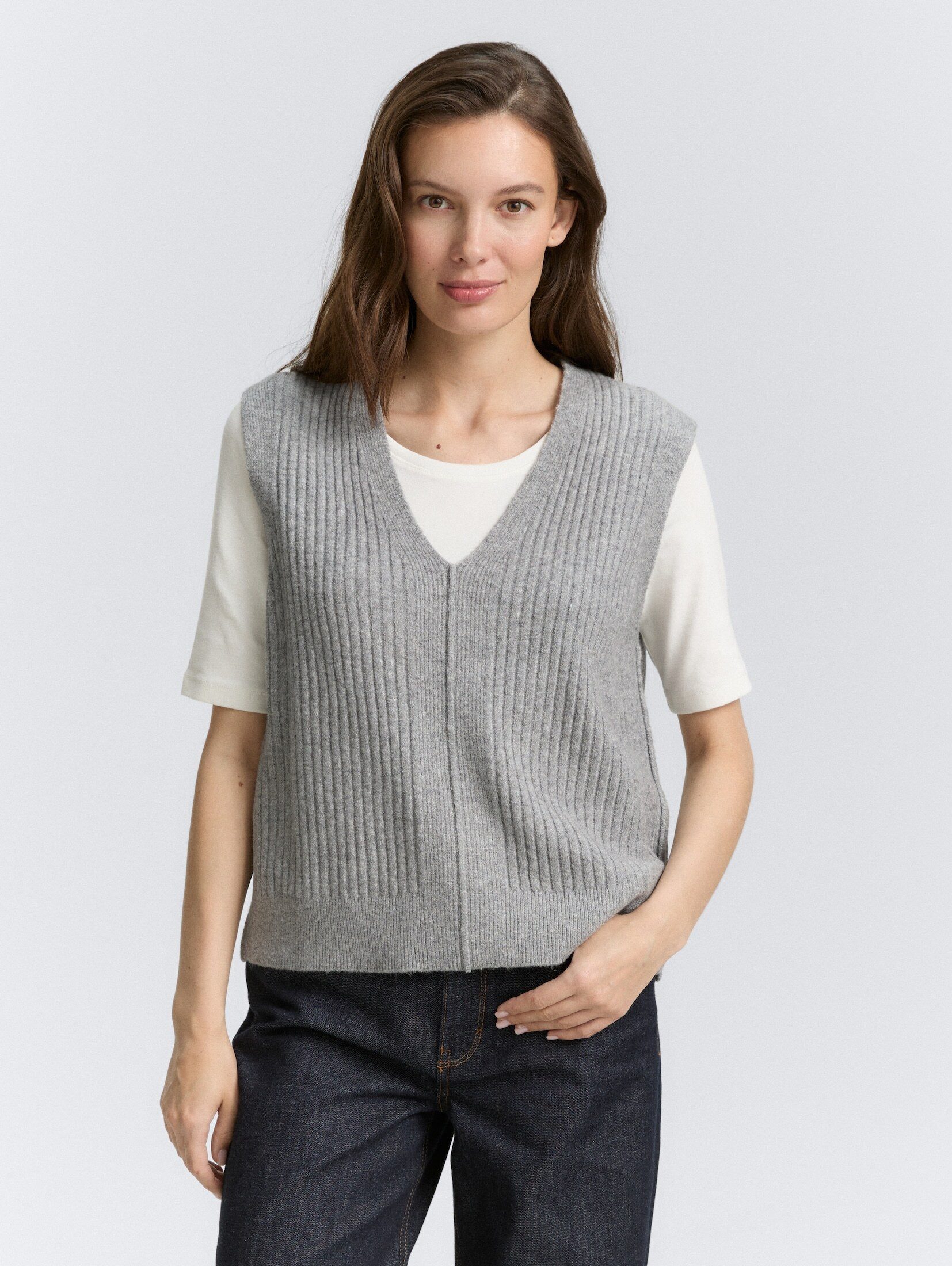 TOM TAILOR Strickpullover Ripp Pullunder mit günstig online kaufen