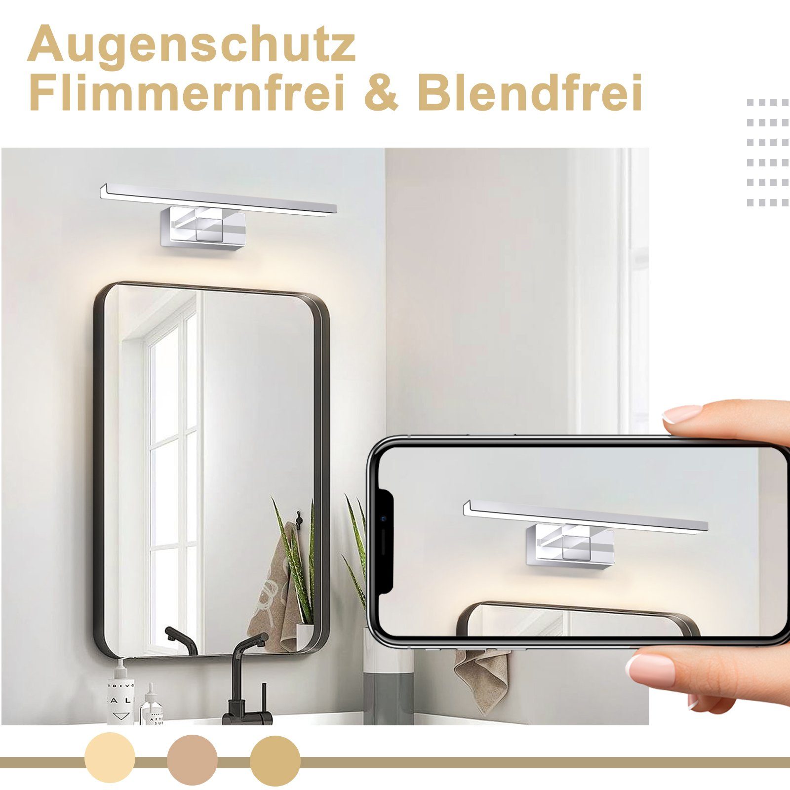 Nowoczesna lampa led nad lustro łazienkowe chrom ip44_voghion.com