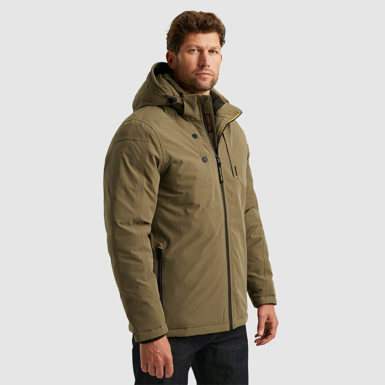 PME LEGEND Outdoorjacke Semi long jacket STEARPACKER Ottoman mit Kapuze günstig online kaufen