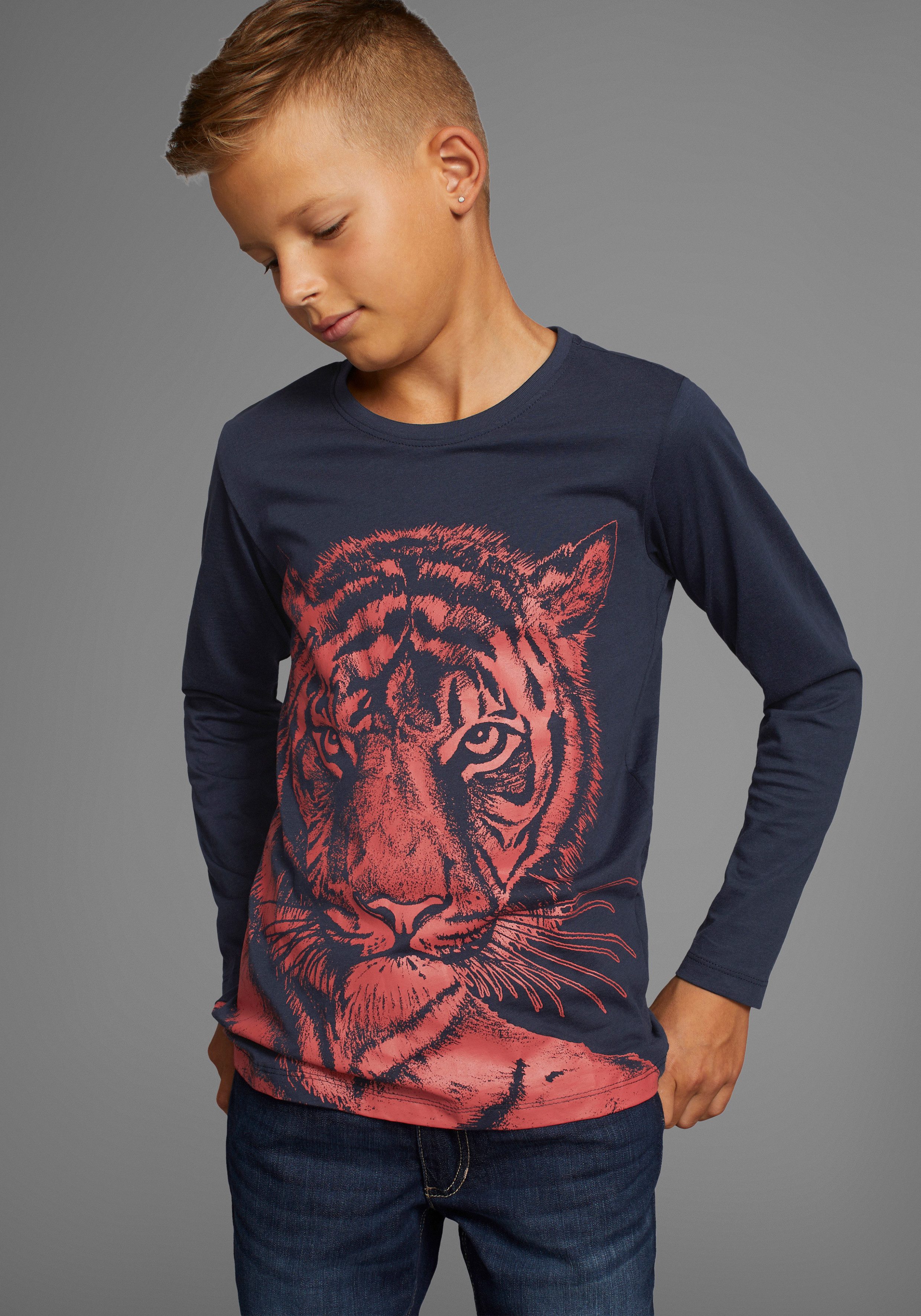 Langarmshirt NEON TIGER