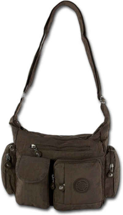 BAG STREET Schultertasche Bag Street Nylon Tasche Damenhandtasche (Schultertasche, Schultertasche), Damen, Jugend Tasche strapazierfähiges Textilnylon braun
