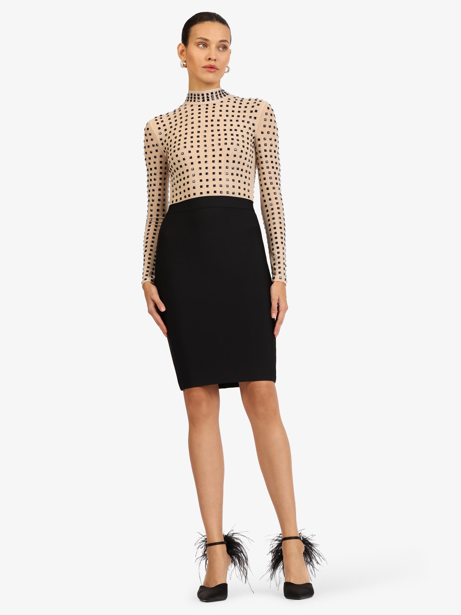 Kraimod Abendkleid mit Stehkragen