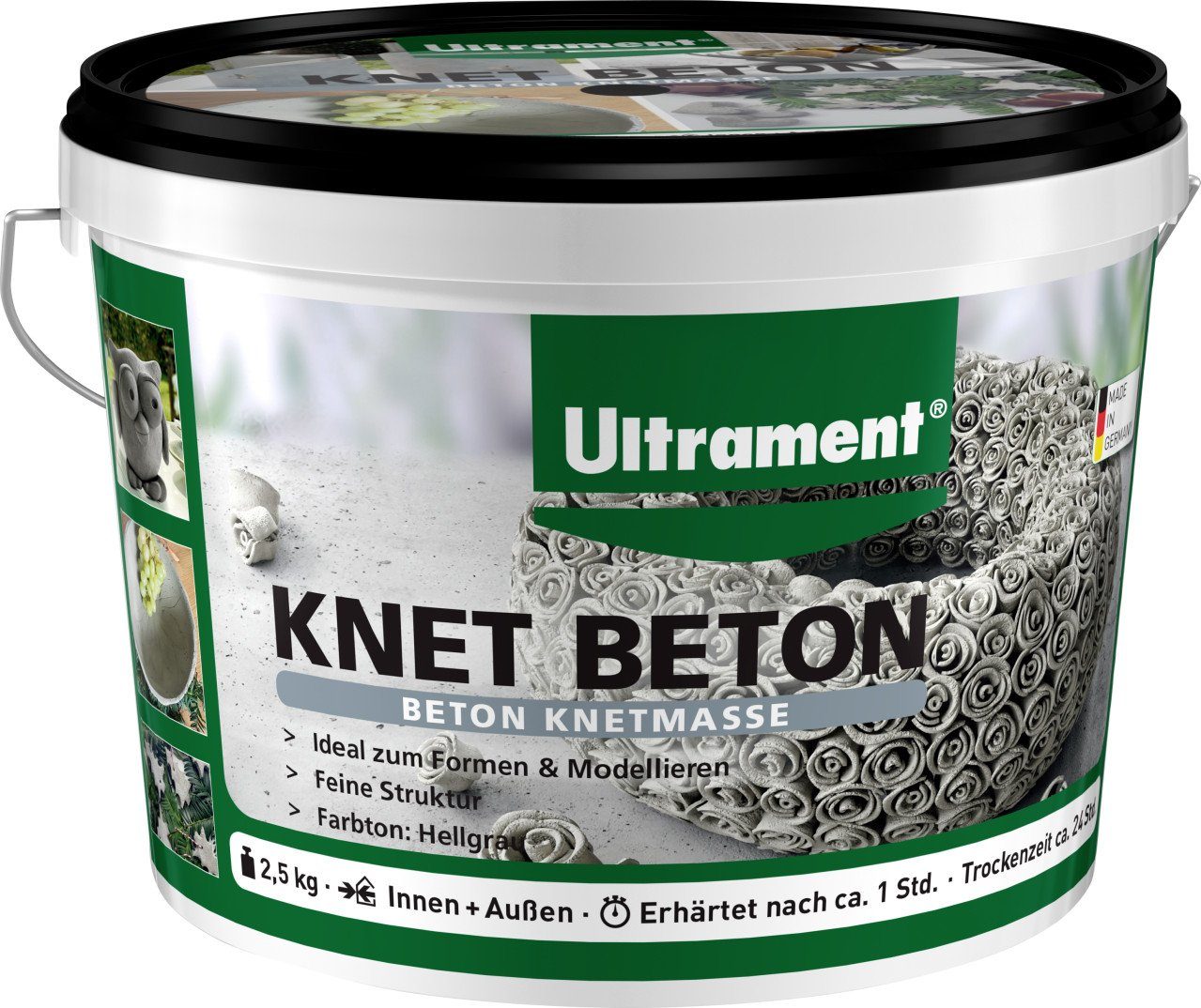 Ultrament Estrich Ultrament Knet Beton 2,5 kg, hellgrau