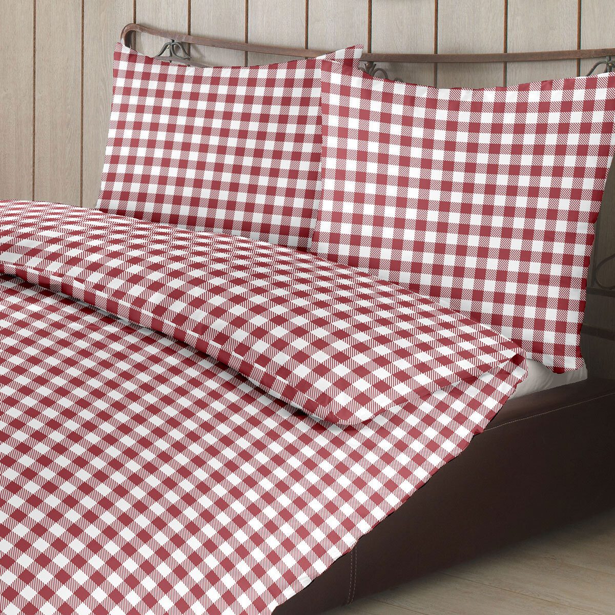 TRAUMSCHLAF Bettwäsche Landhaus Karo, Biber, 2 teilig, Biberbettwäsche weic günstig online kaufen
