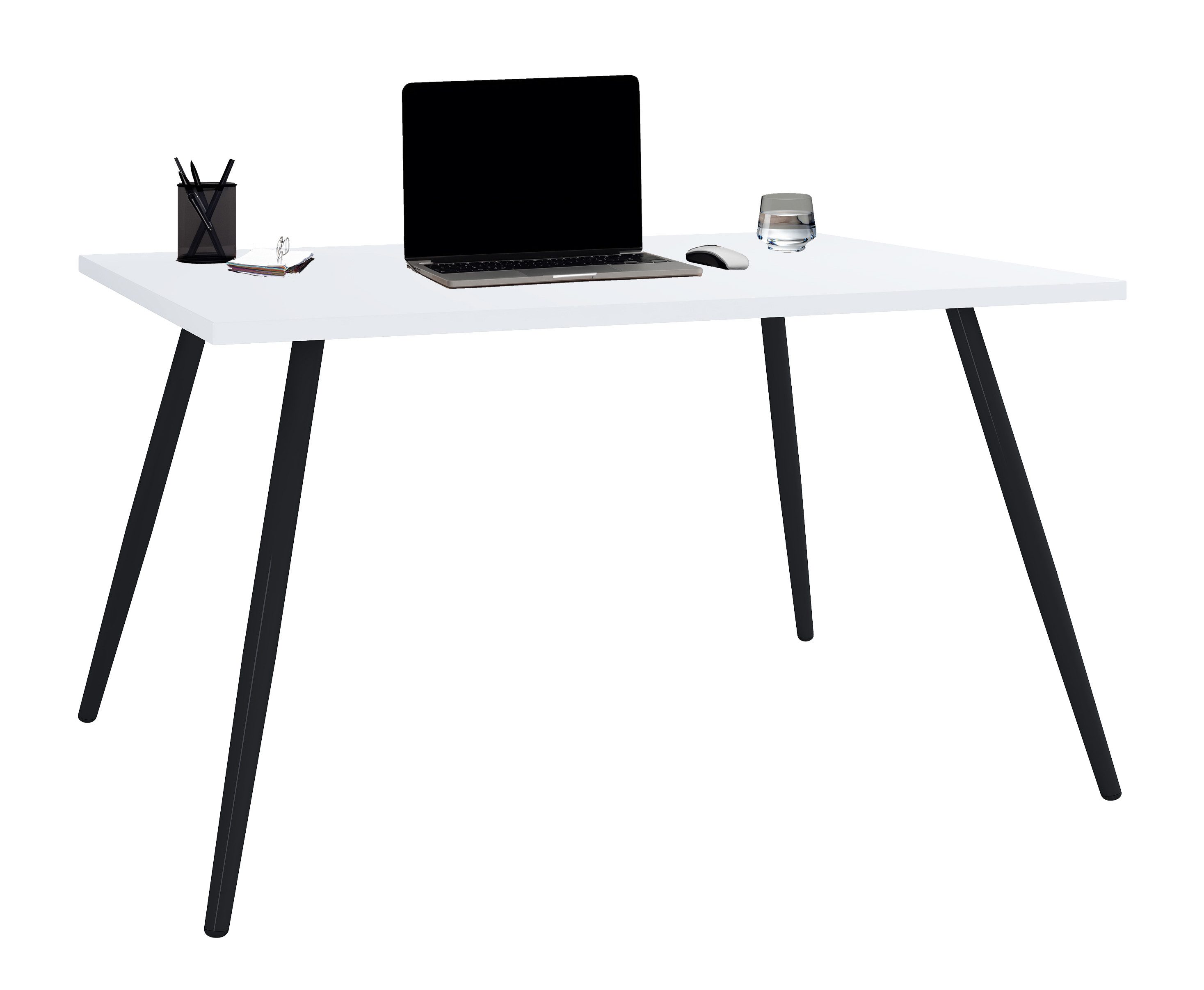 VCM Schreibtisch Bürotisch Retro Look Salia H. 70 x B. 110 x T. 80