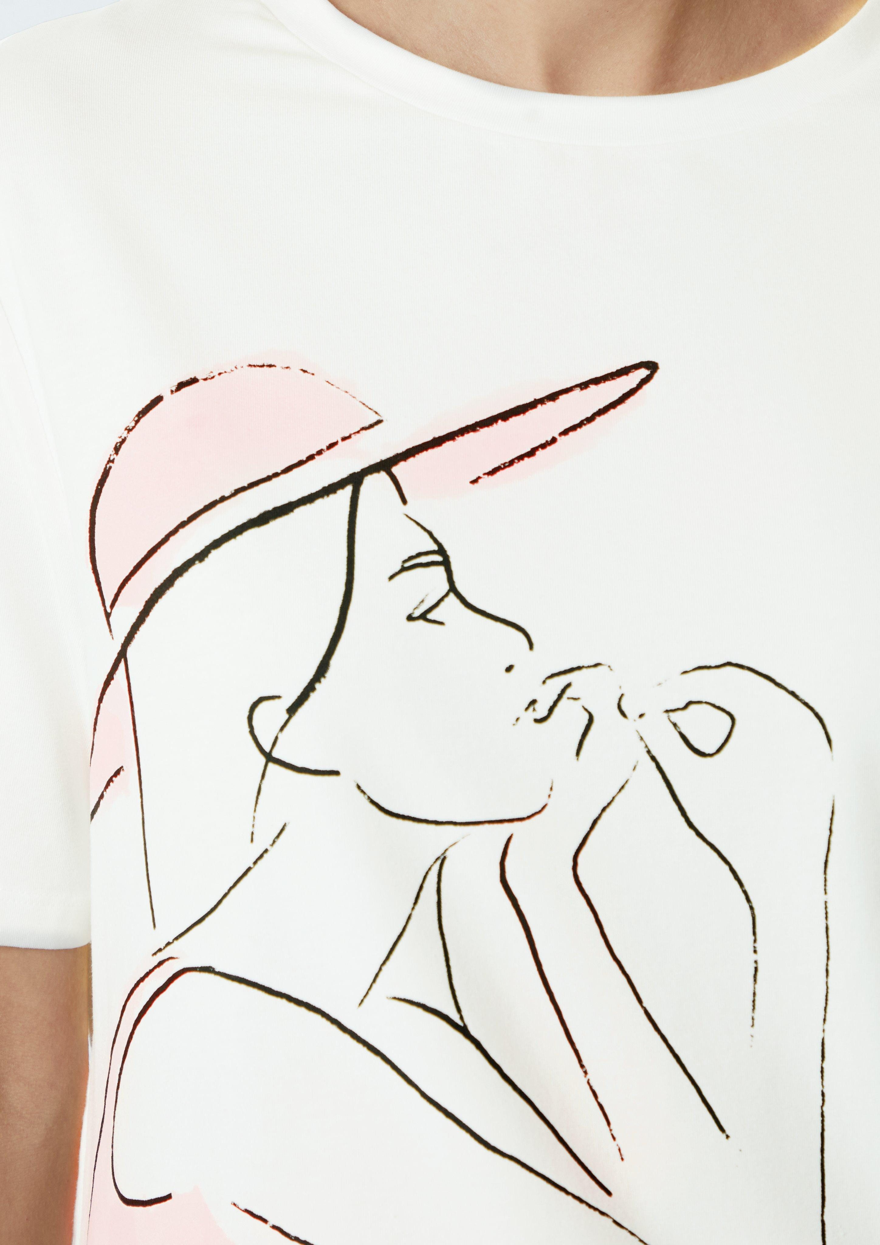 Comma Kurzarmshirt T-Shirt im Relaxed Fit günstig online kaufen