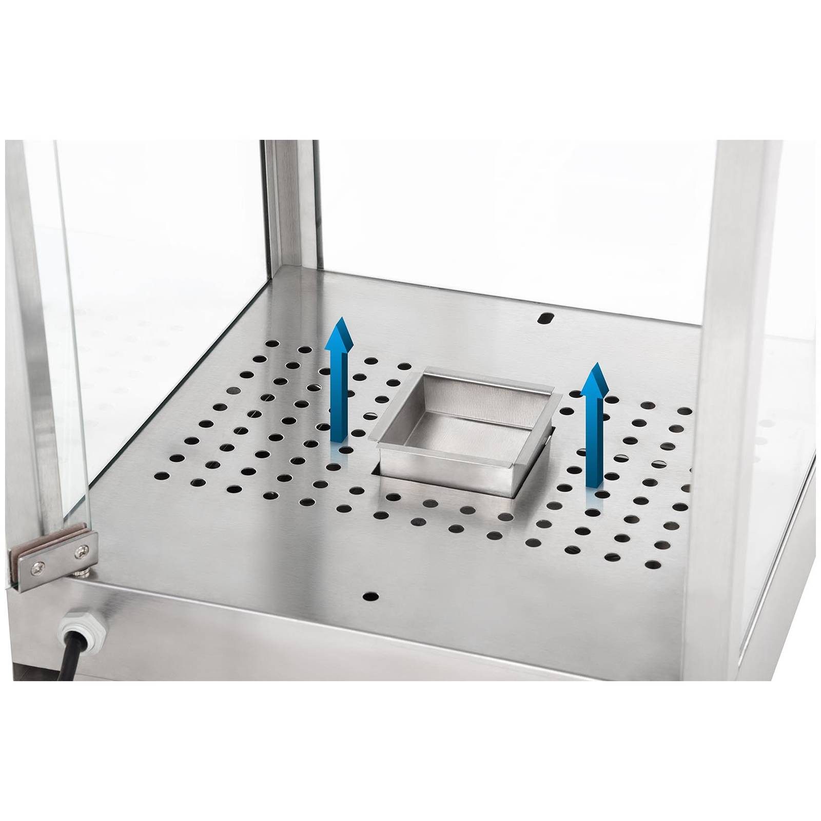 Royal Catering Speisenwärmer Aufsatzvitrine 35 cm Heiße Theke Warmhaltetheke 85°C 3 Etagen Gastro