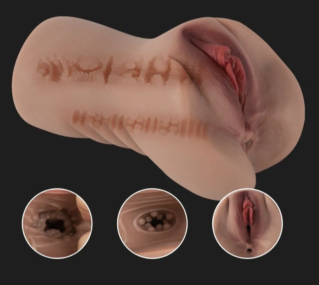Anal realistisch Spielzeug Masturbator Meilov Taschenmuschi Vagina 2in1 leicht-braun Masturbator