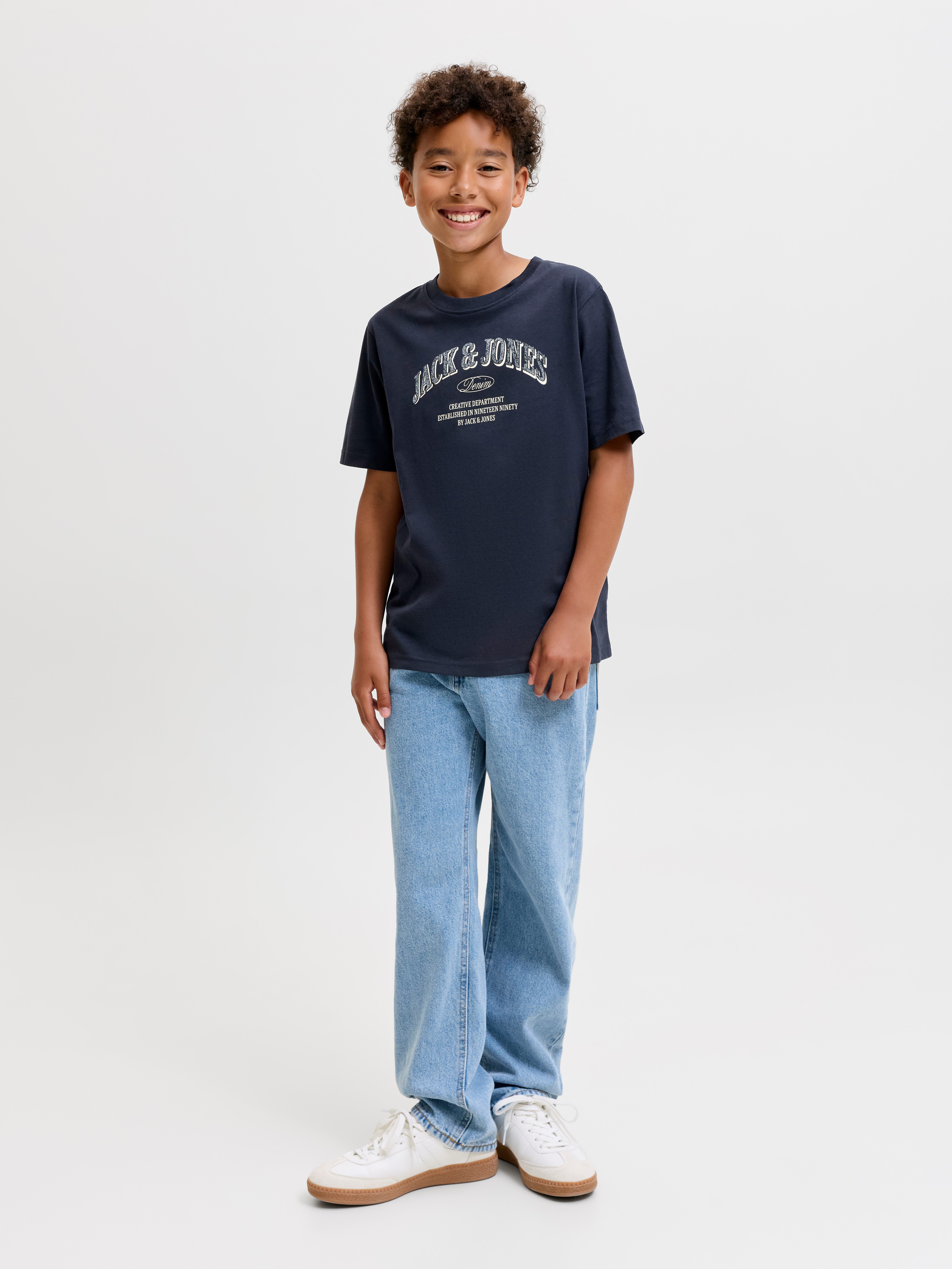 Jack & Jones Junior Rundhalsshirt JJEDENVER LOGO TEE SS O-NECK SN JNR Baumwolle, locker geschnitten – Bild 4 von 5