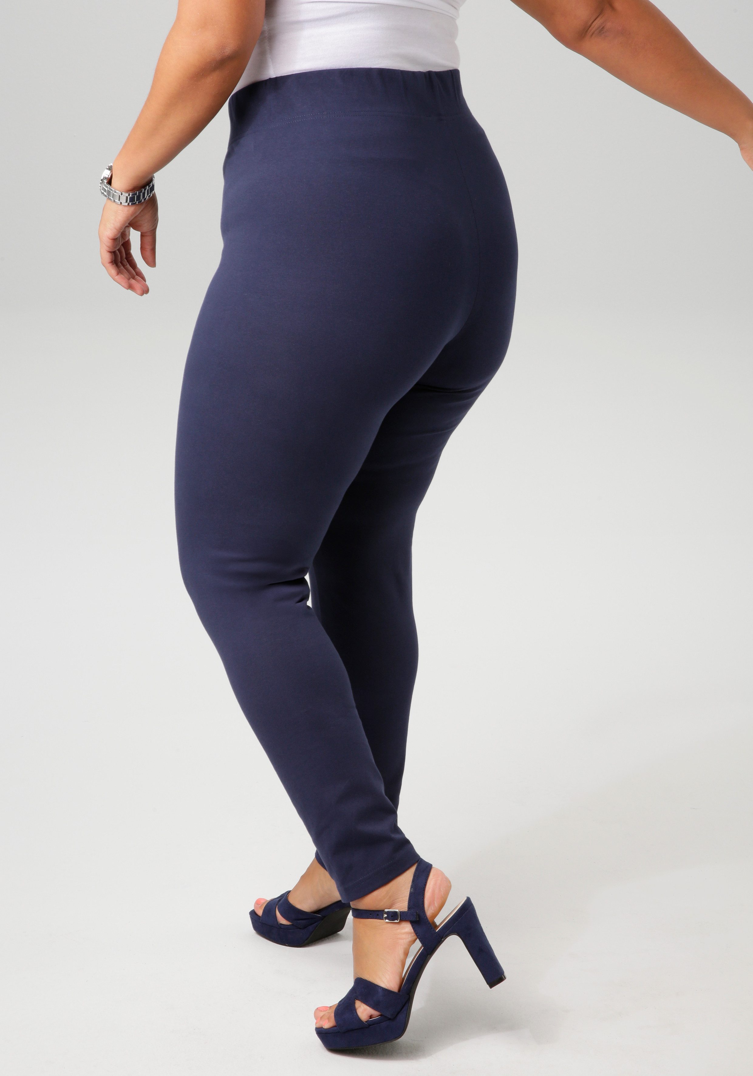 Aniston PLUS Leggings aus elastischer Single Jersey-Qualität günstig online kaufen