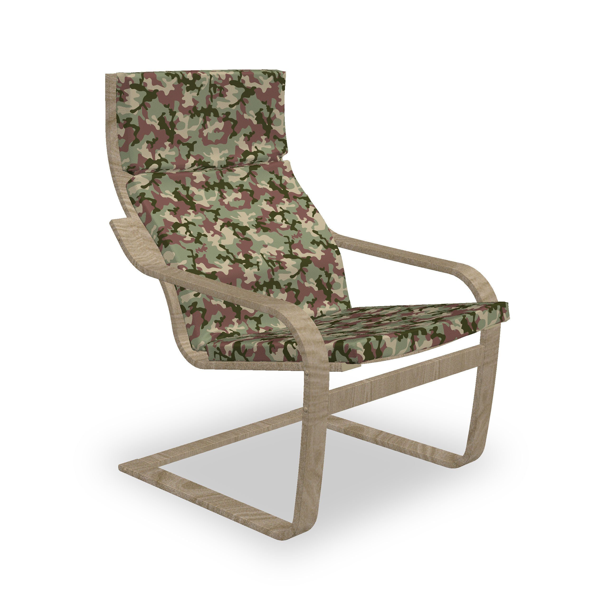 Abakuhaus Stuhlkissen Sitzkissen mit Stuhlkissen Muster in Farben Reißverschluss, und Hakenschlaufe mit Forest Camo