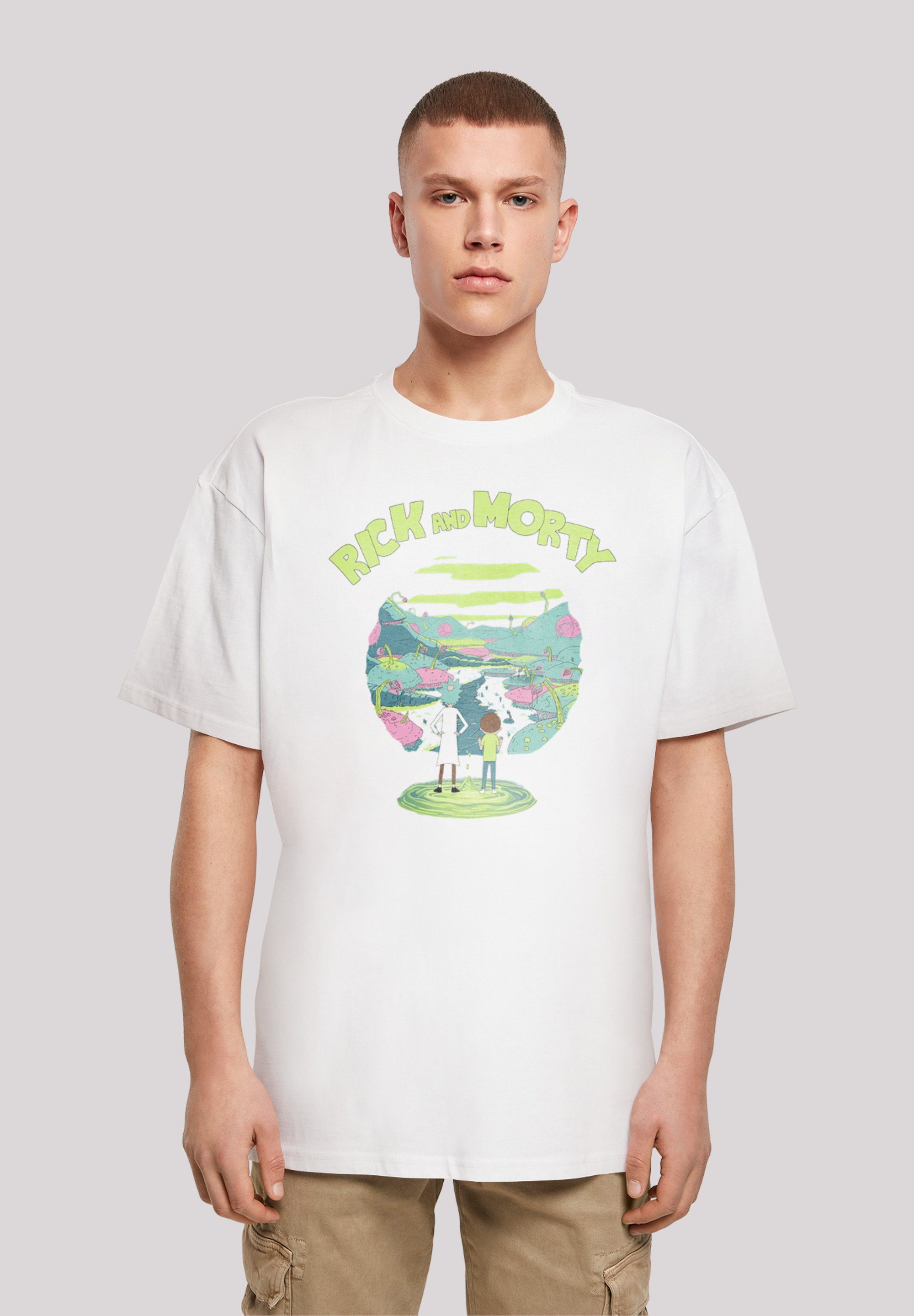 F4NT4STIC T-Shirt Morty and Print Rick weiß