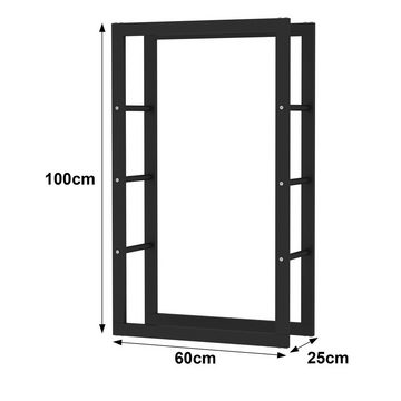 SCHMIDT security tools Kaminholzregal Brennholzregal 60x25x100cm Kaminholzregal