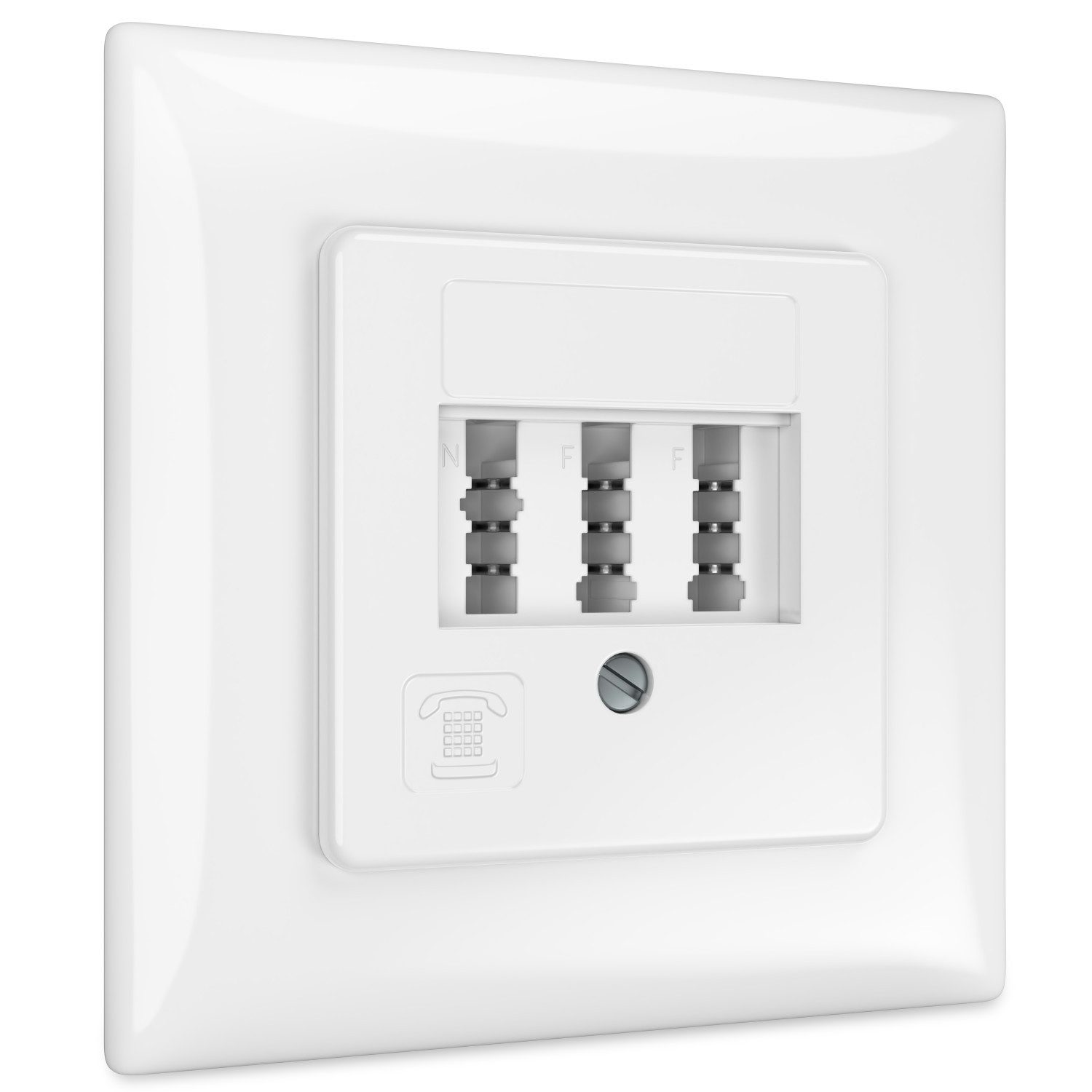 deleyCON deleyCON TAE NF/F Unterputzdose (2x Anschluss +1x NS) für Netzwerk-Adapter