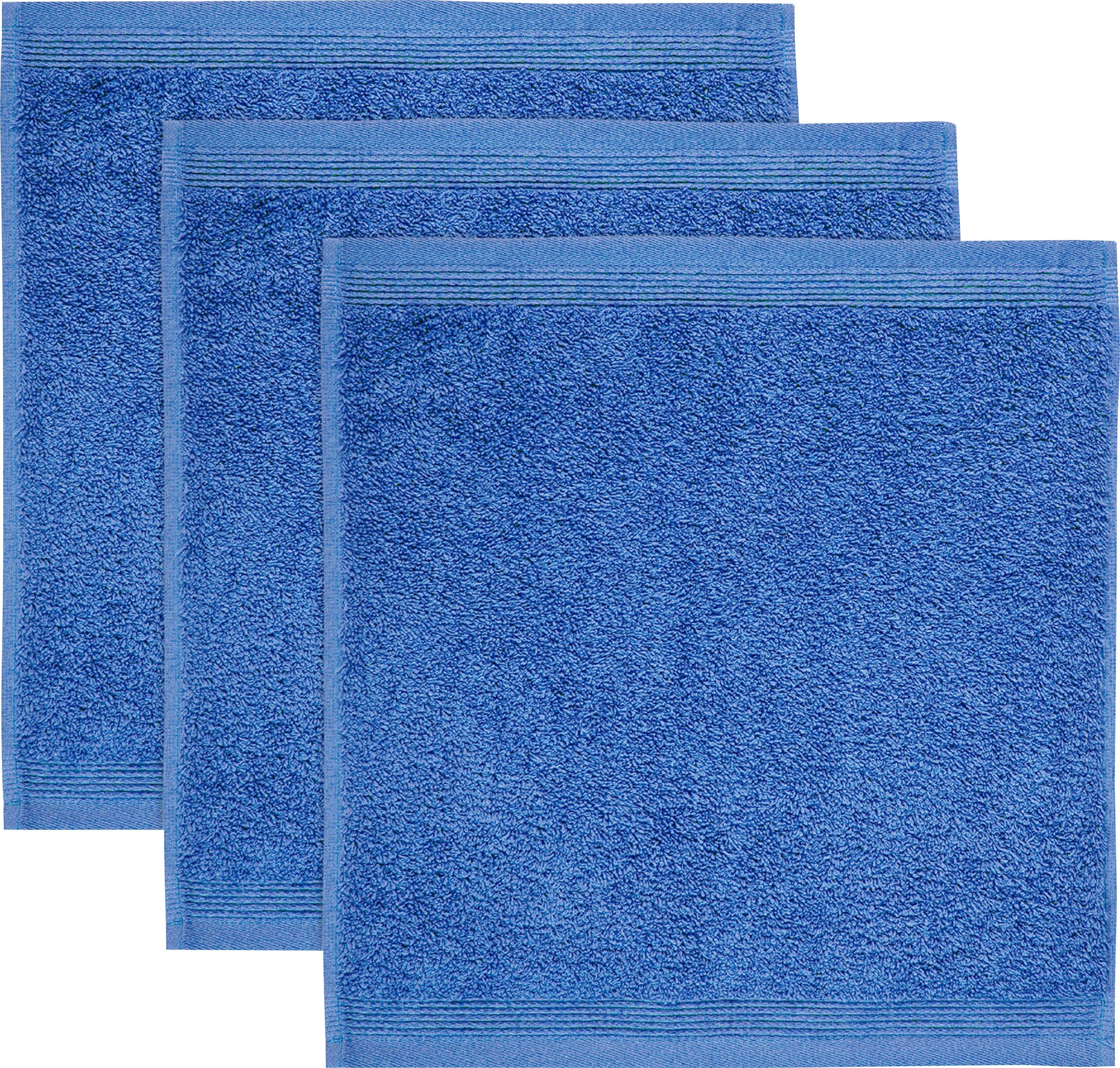 Möve Seiftuch Superwuschel, (Set, 3-St), Seiftuch Set mit Bordüre, 100% Premium Cotton Baumwolle, weich