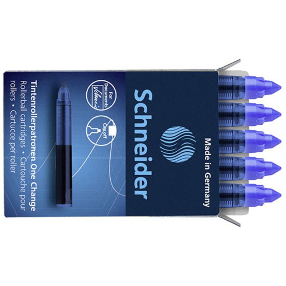 Schneider Tintenroller Schneider Nachfüllpatrone Tintenroller One Change 0.6 mm Blau 185403 5