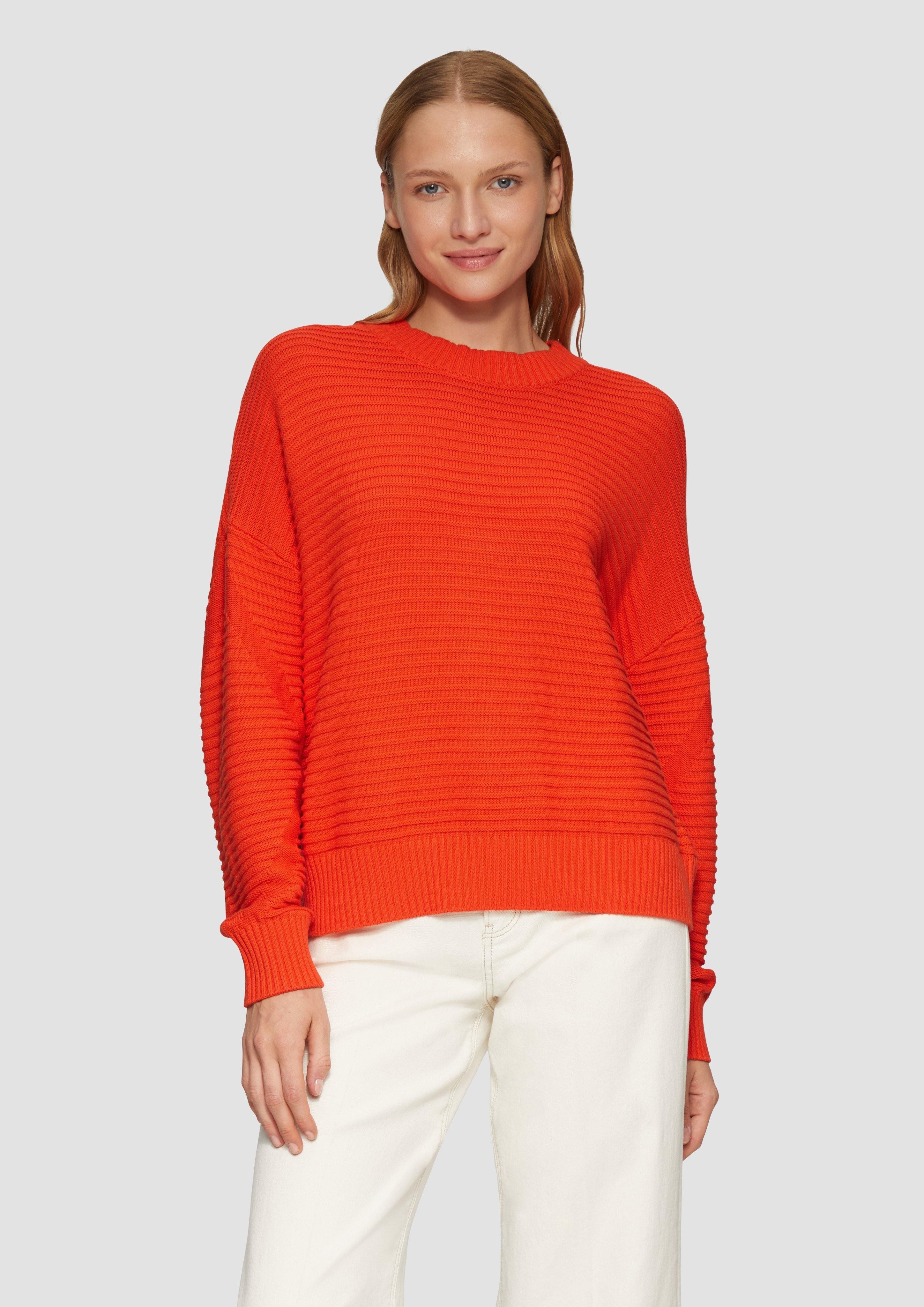 Strickpullover Oversized Strickpullover mit Strukturdetails