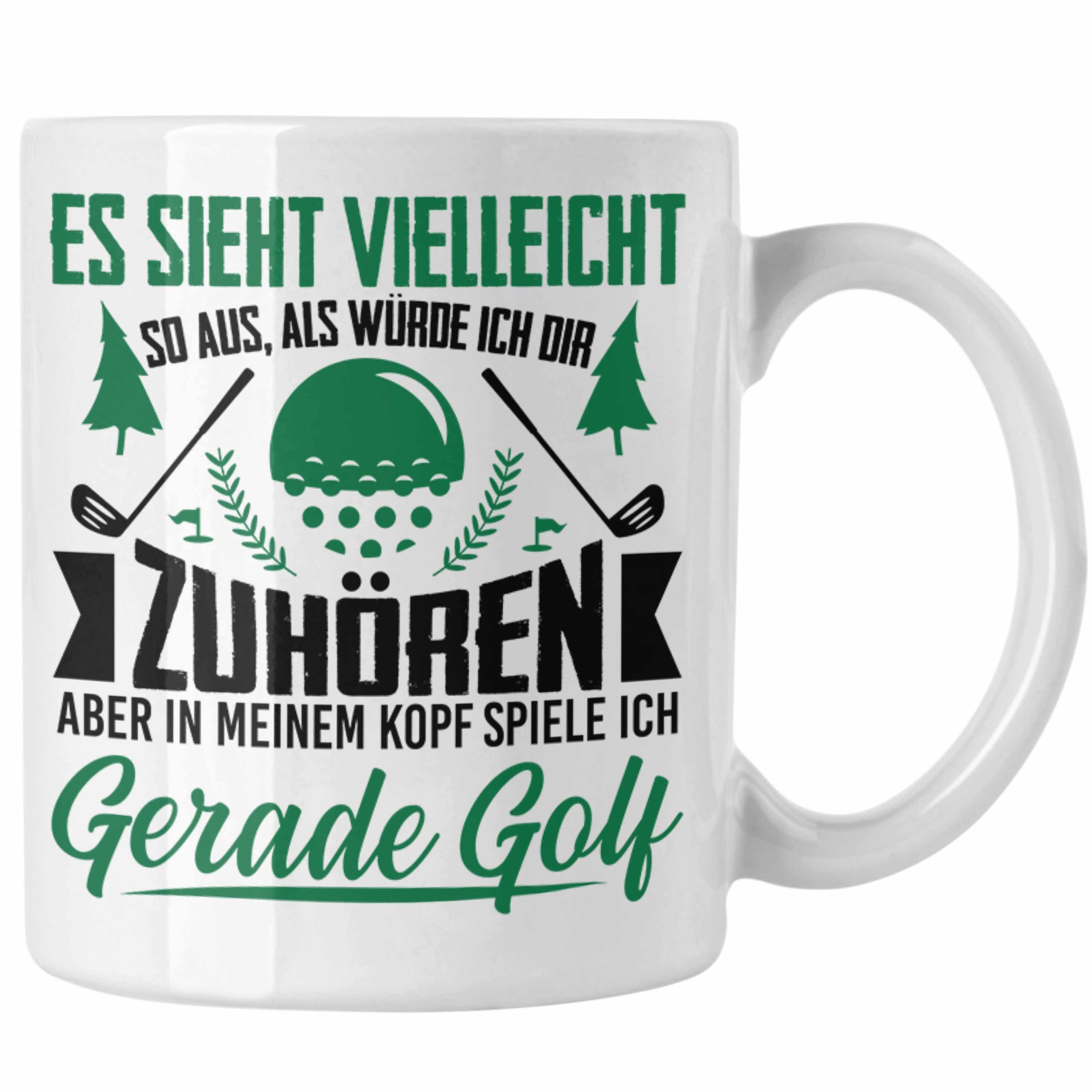 Trendation Tasse Trendation Weiss Geschenkidee Golfer Kaffeetasse - mit - Spruch Golf Golfer für Tasse Geschenk