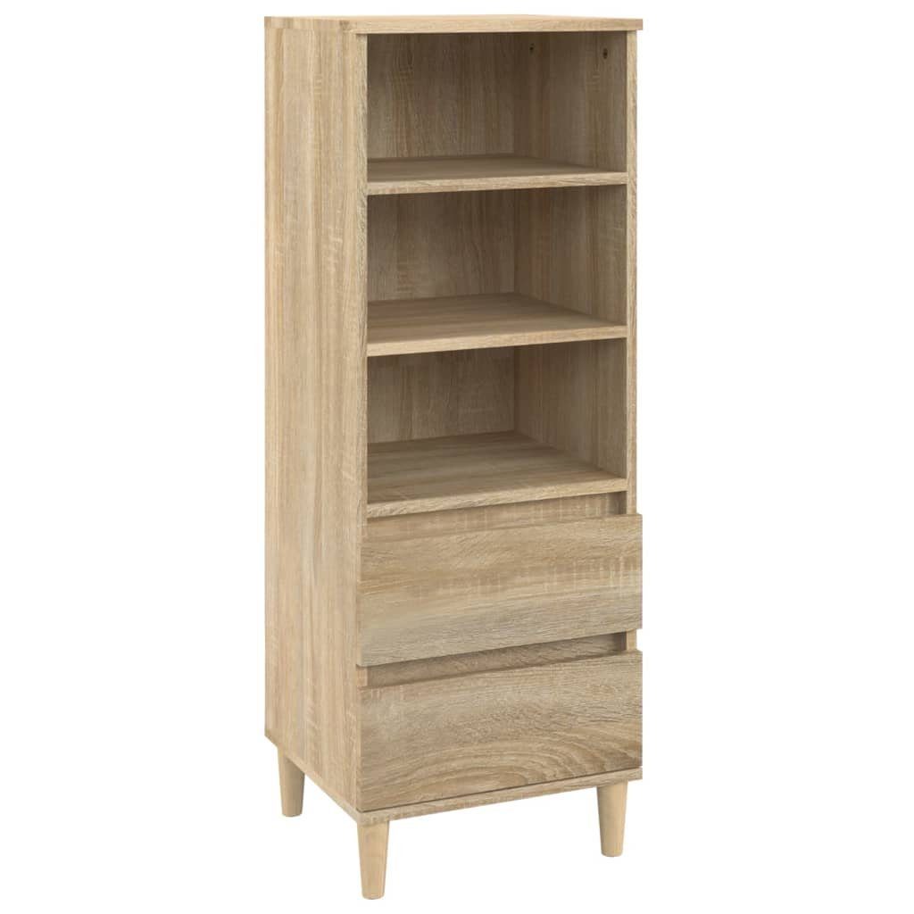 furnicato Highboard Sonoma-Eiche 40 x 36 x 110 cm aus Holzwerkstoff und (1 St)