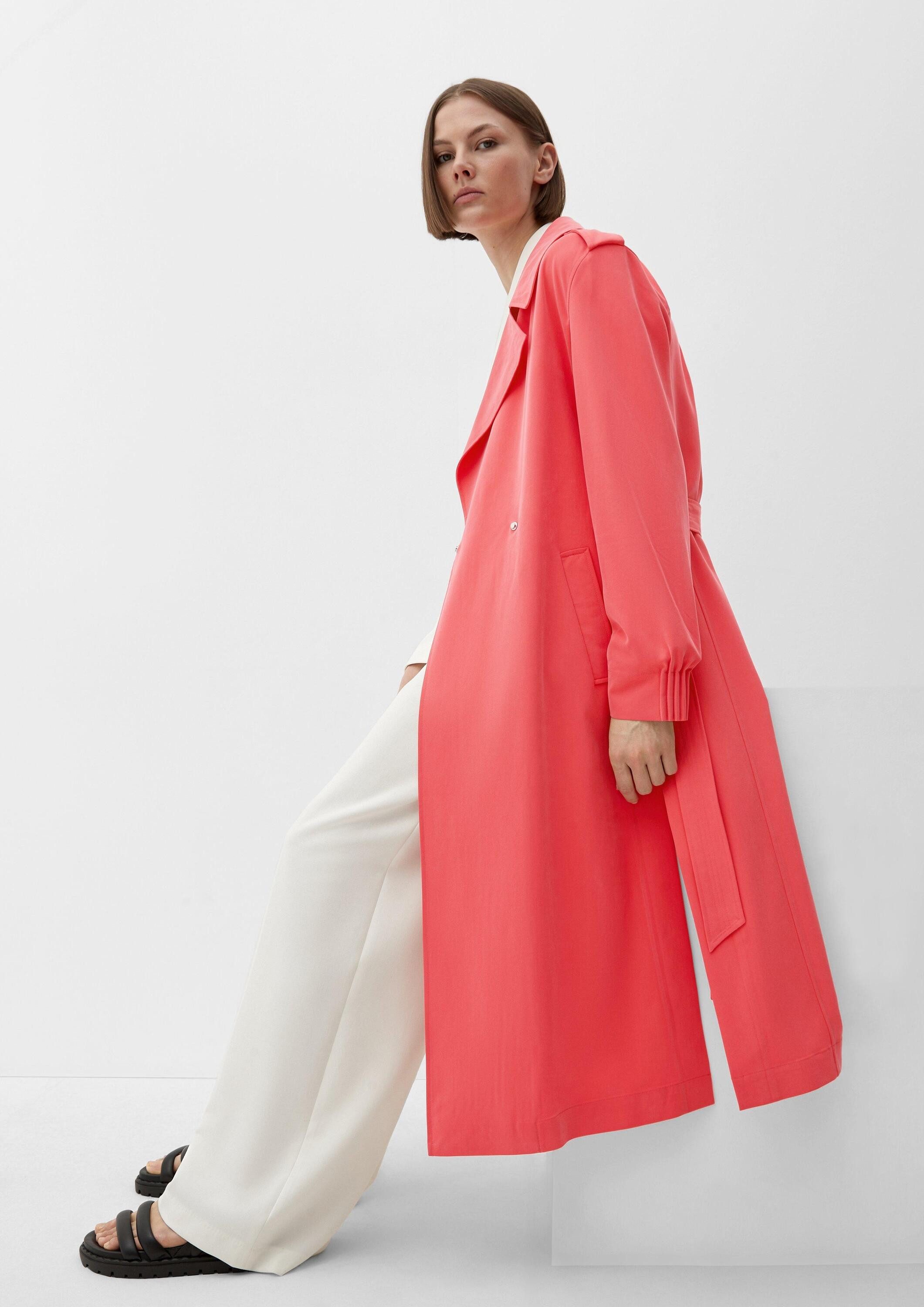 s.Oliver Trenchcoat Outdoor-Mantel Trenchcoat aus Viskosemix