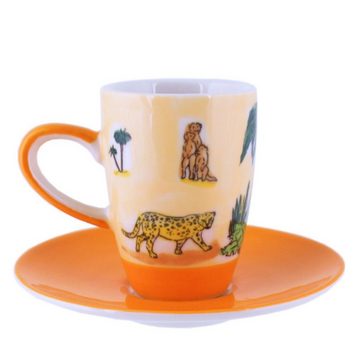 Mila Espressotasse Mila Keramik Espresso-Tasse mit Untere Africa-Hideaway, Keramik