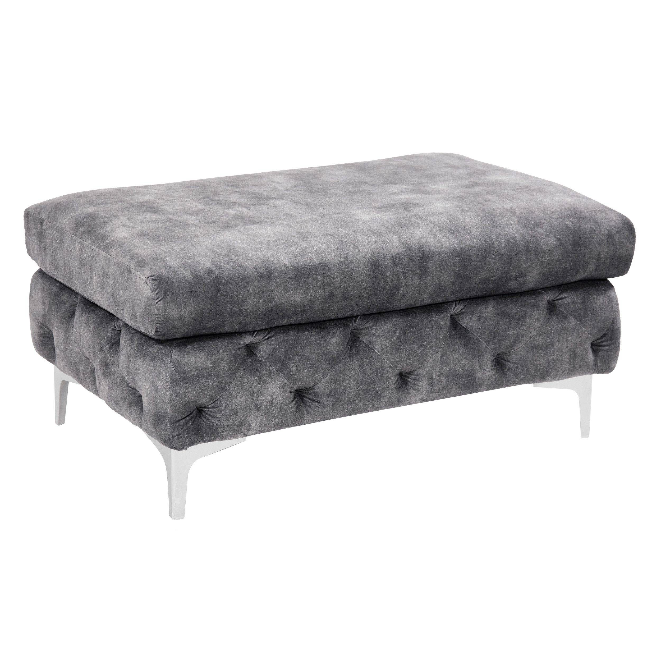 riess-ambiente Fußhocker MODERN BAROCK 92cm dunkelgrau günstig online kaufen