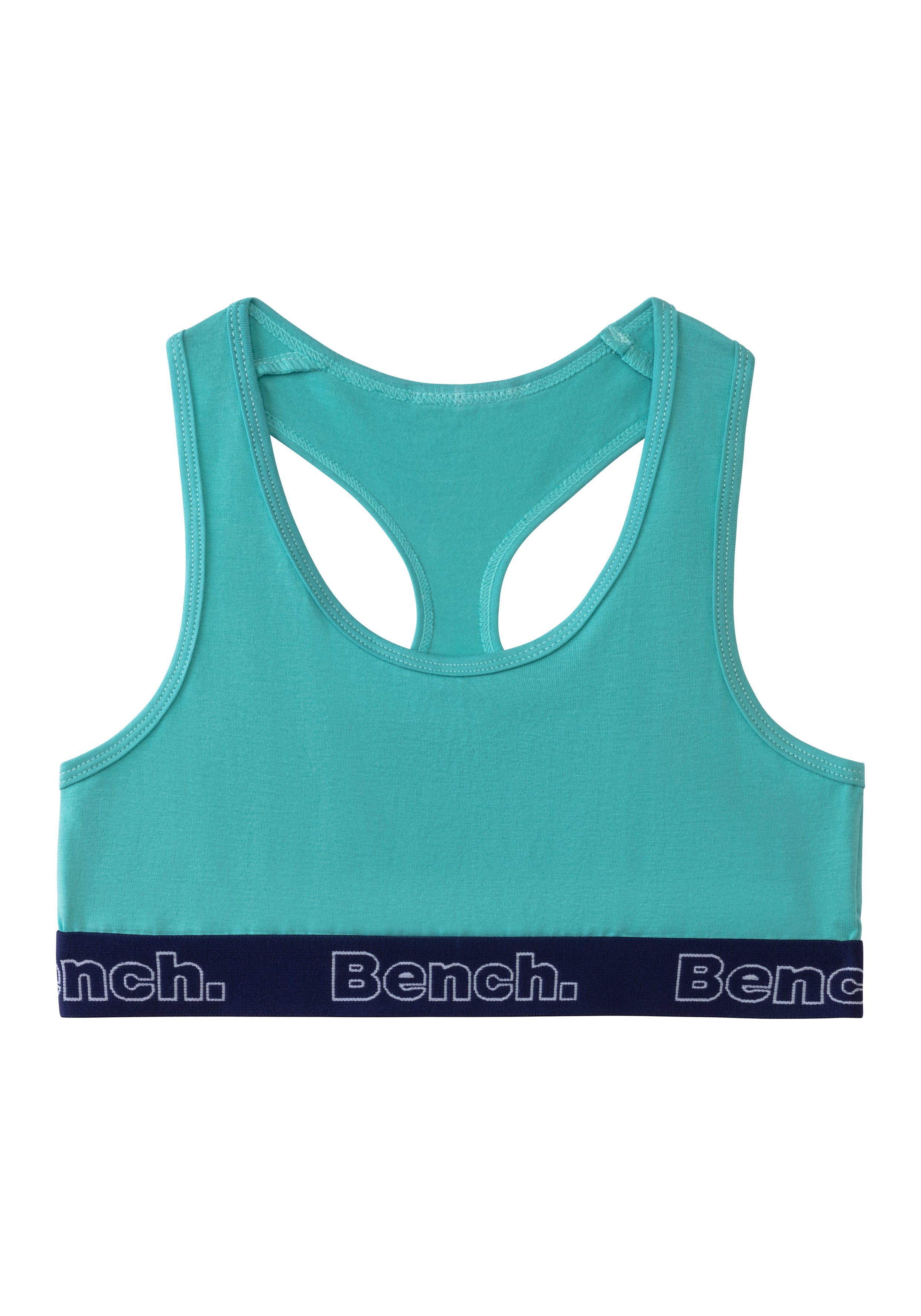 Bench. Bustier (Packung, 3-tlg) mit kontrastfarbigem Bündchen und Racerback