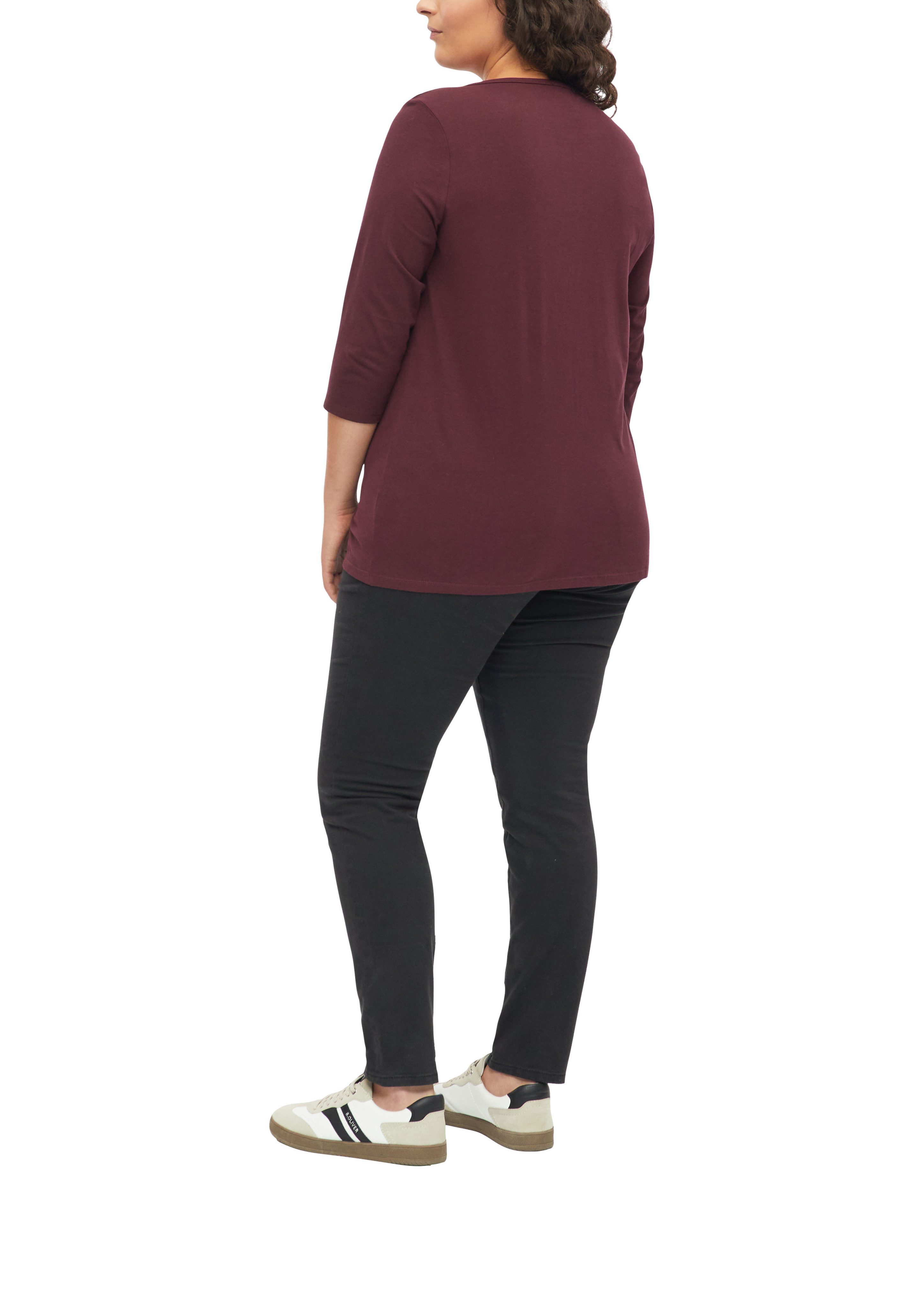 s.Oliver CURVE 3/4-Arm-Shirt mit U-Boot-Ausschnitt / Große Größen – Bild 4 von 4