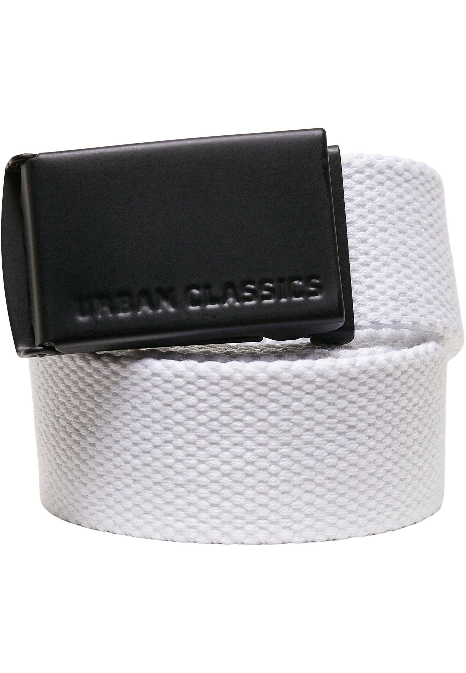 URBAN CLASSICS 2-Pack Canvas Hüftgürtel Kids Belt black-white Unisex