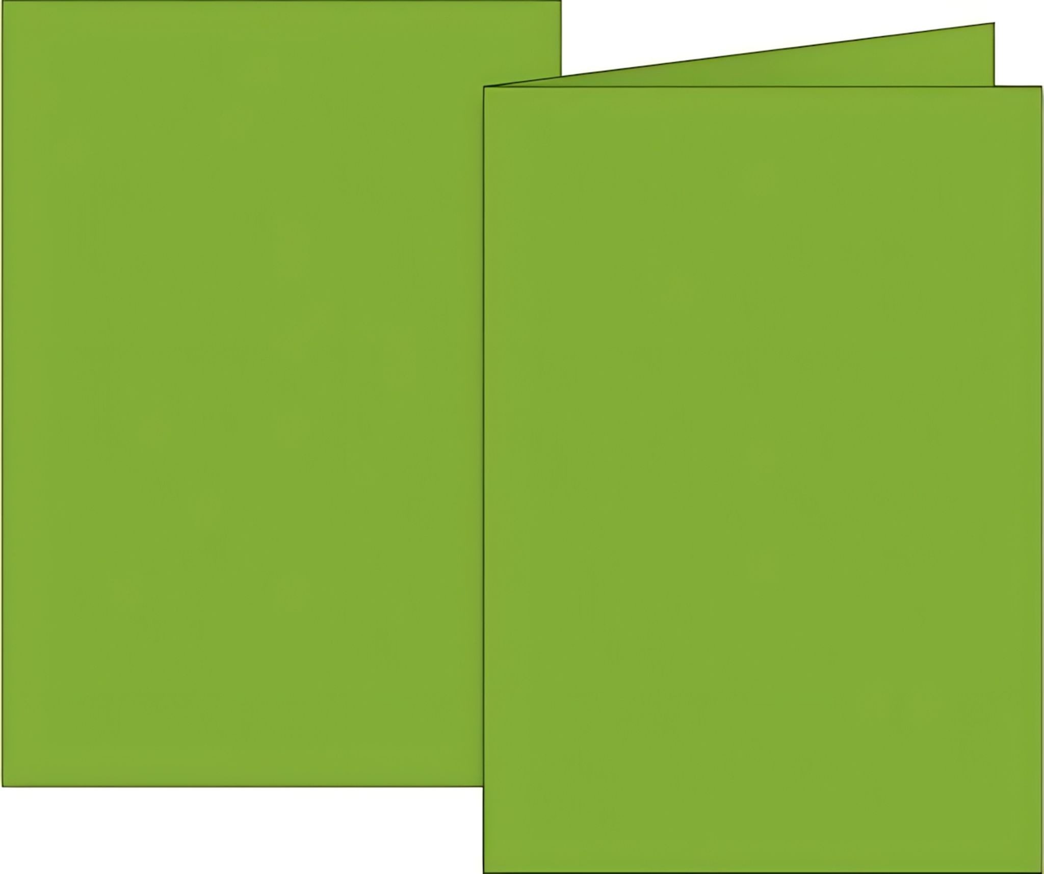 BRUNNEN Grußkarten BRUNNEN Doppelkarte B6 200g hellgrün 10Karten 105125550