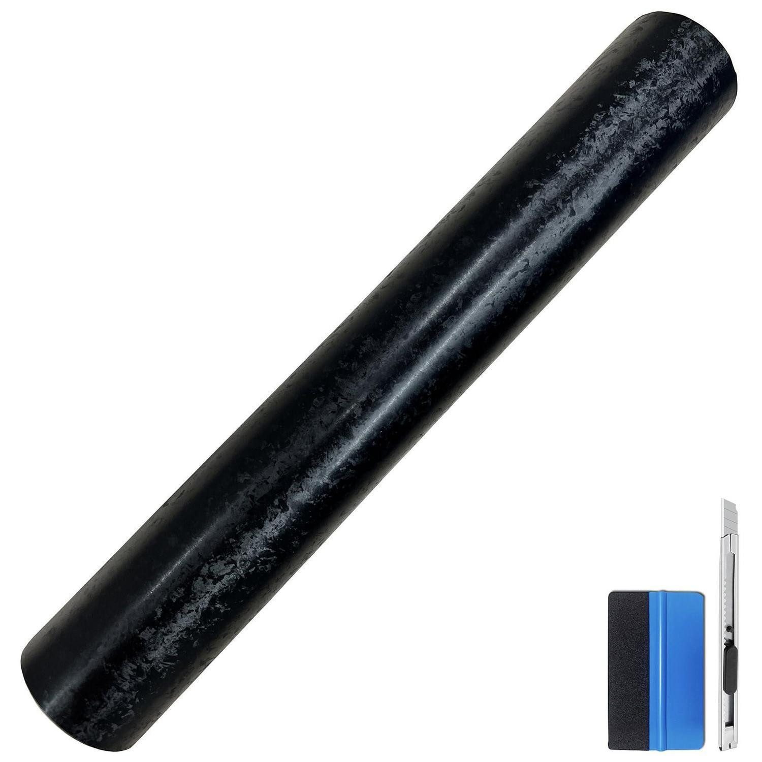 LuxusKollektion Lackschutzfolie Vinylfolie Kohlefaser Auto selbstklebend Schwarz 30cm x 100cm