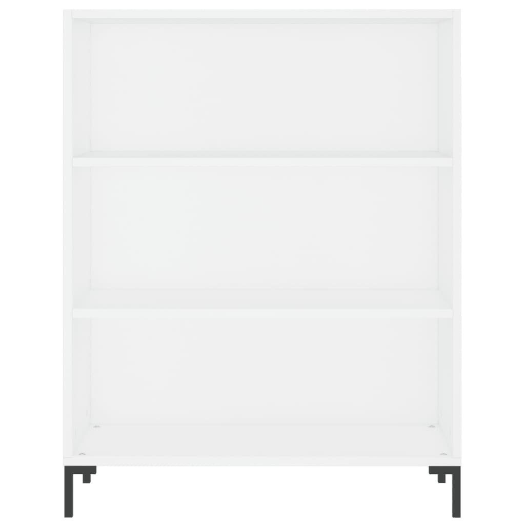 furnicato Bücherregal Holzwerkstoff 69,5x32,5x90 Weiß cm