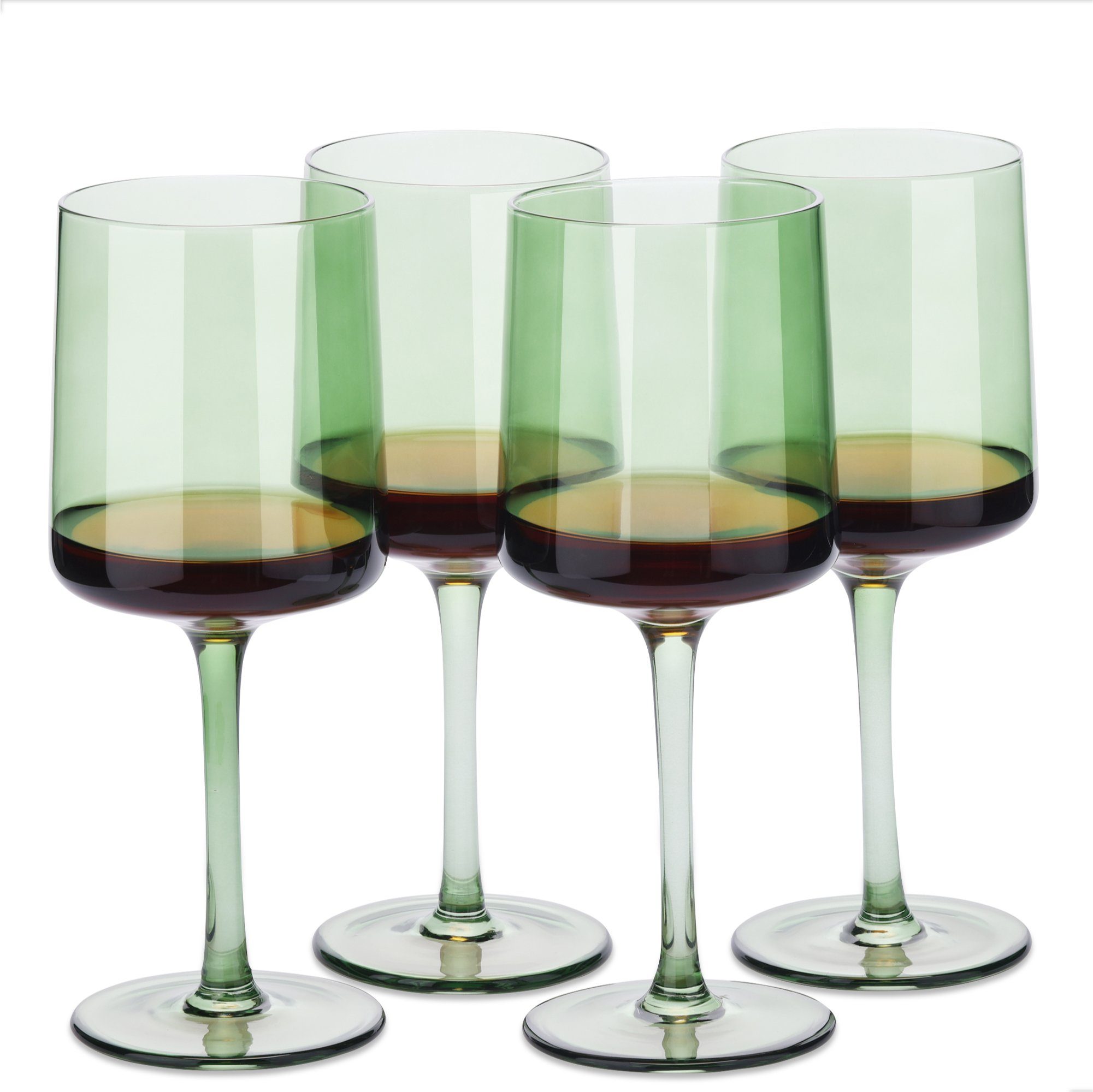 Navaris Weinglas mintgrün getönte Келихи 4er-Set - Farbige Келихи mit Stiel, Glas