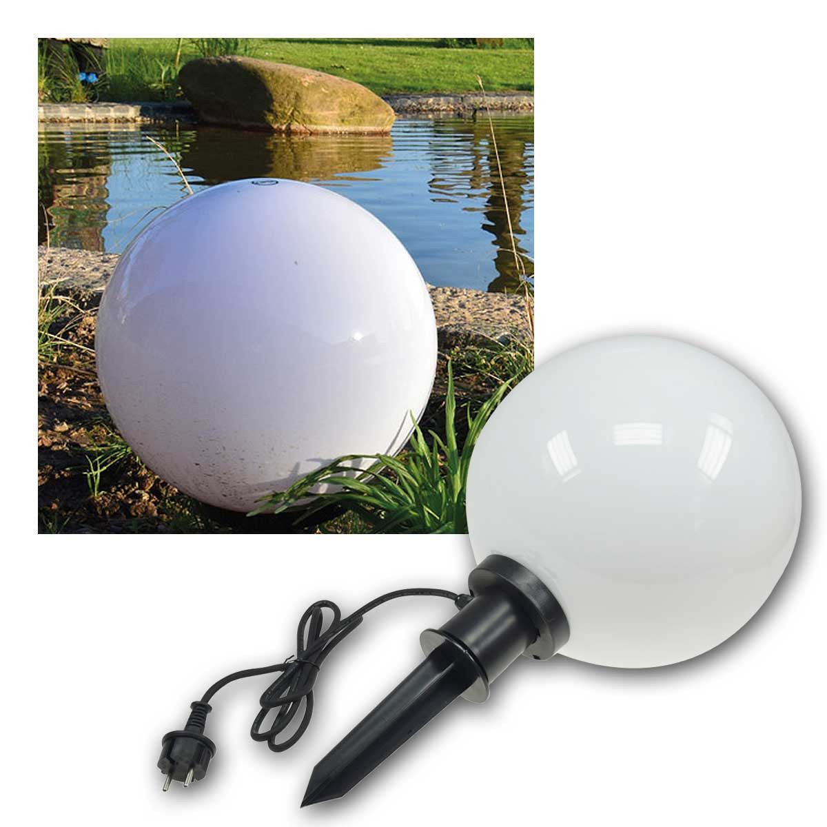 ChiliTec LED Gartenleuchte Garten Kugelleuchte E27 "CT-GL30", IP44, 230V