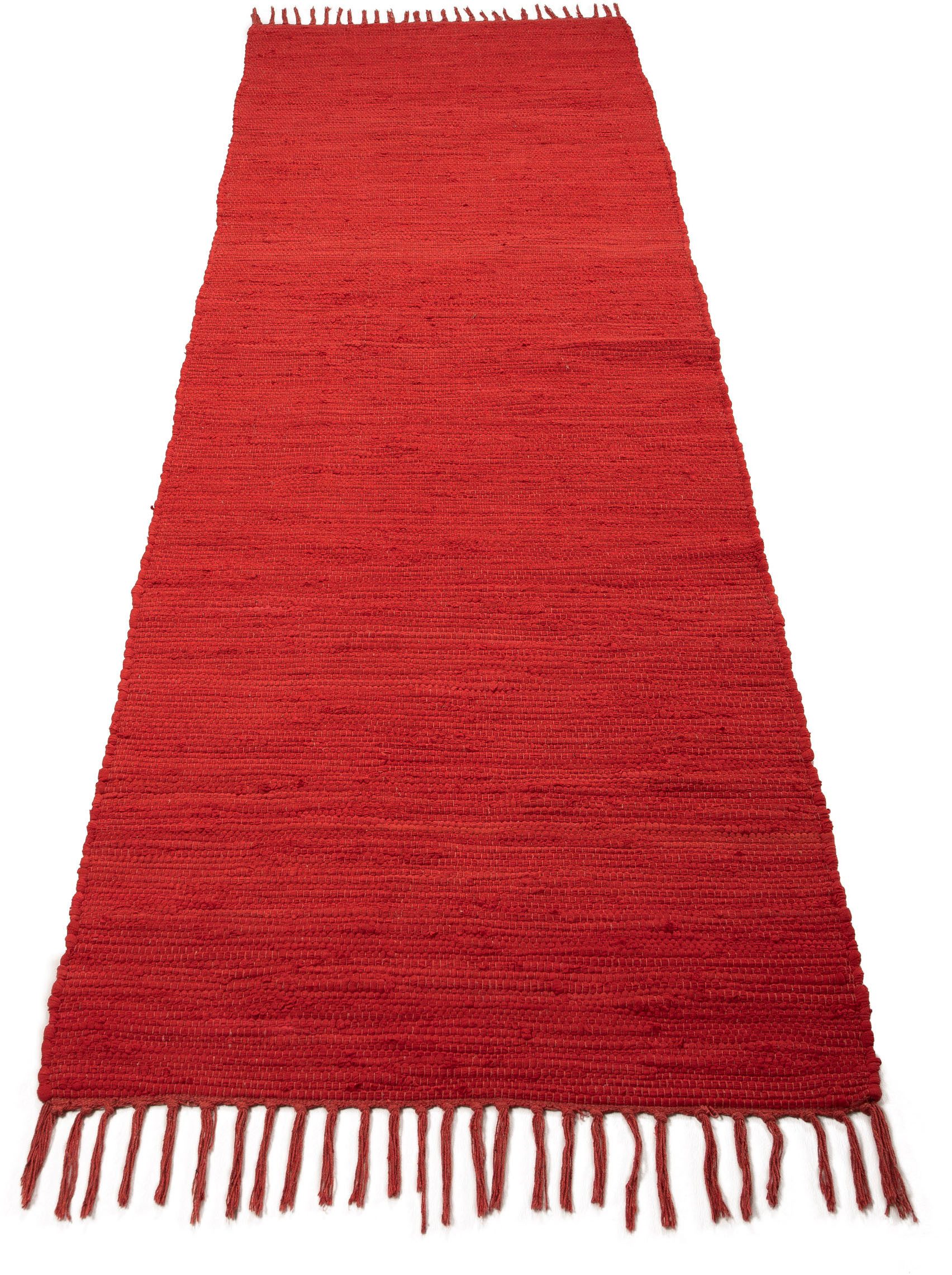 carpetfine Teppich "Kelim Chindi uni, auch als Läufer" rechteckig 5 mm Höhe günstig online kaufen